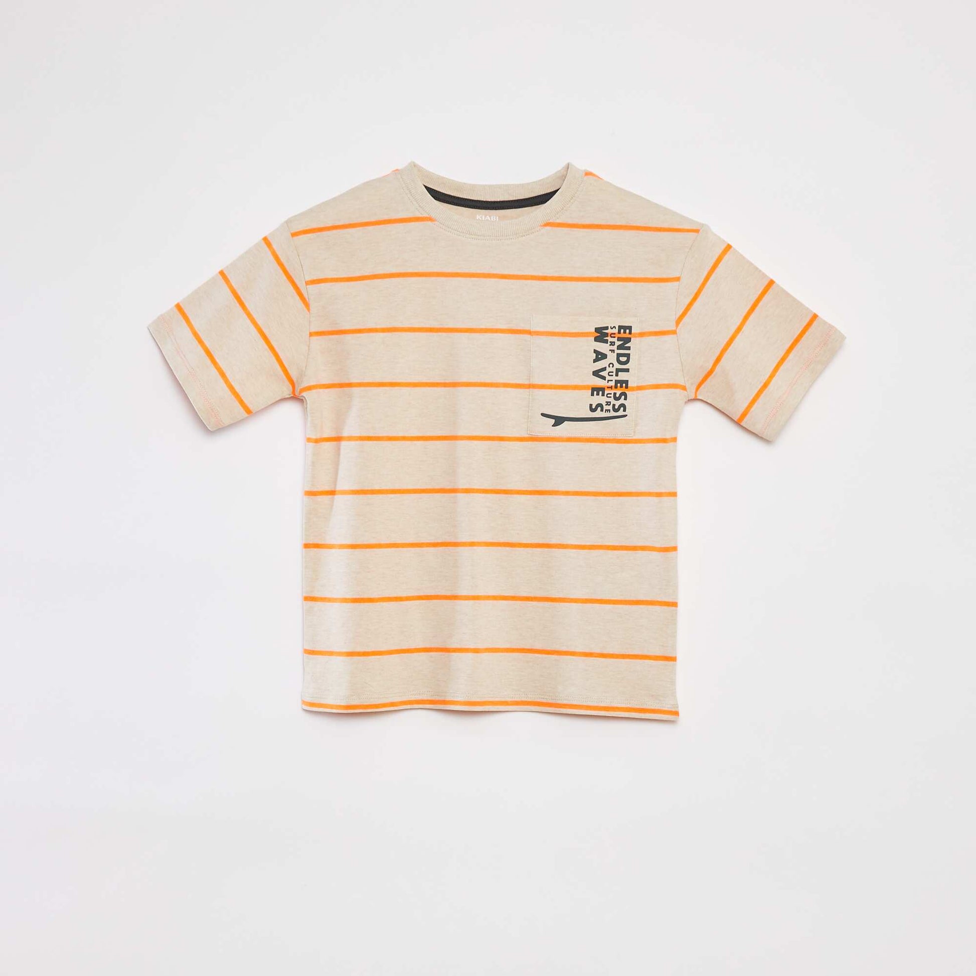 Pyjama short 2 pièces - tee-shirt imprimé + short BEIGE
