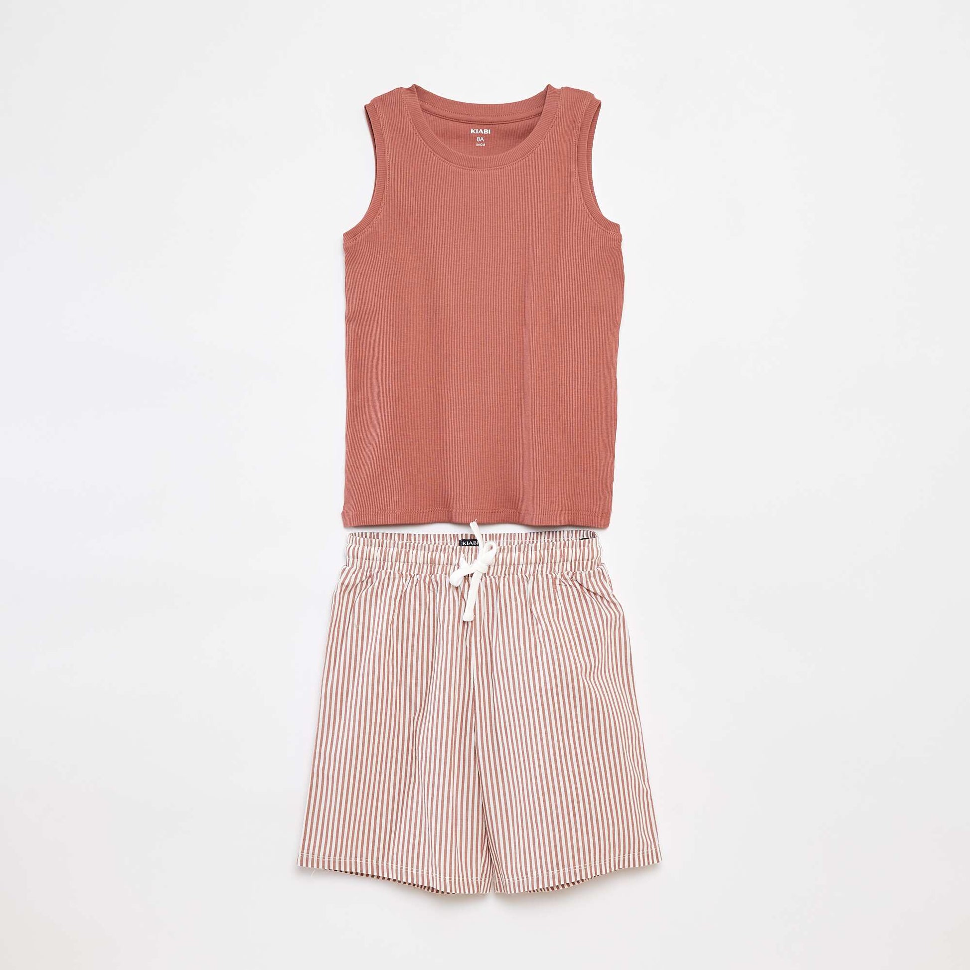 Pyjama court débardeur + short - 2 pièces MARRON