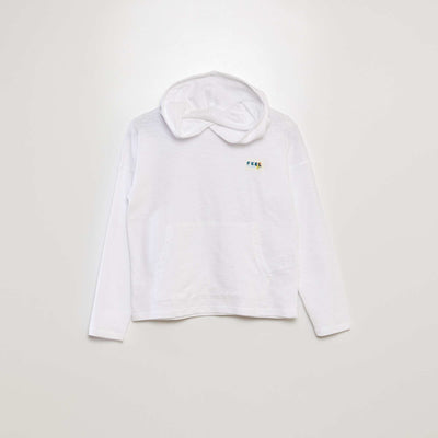 T-shirt à capuche Blanc