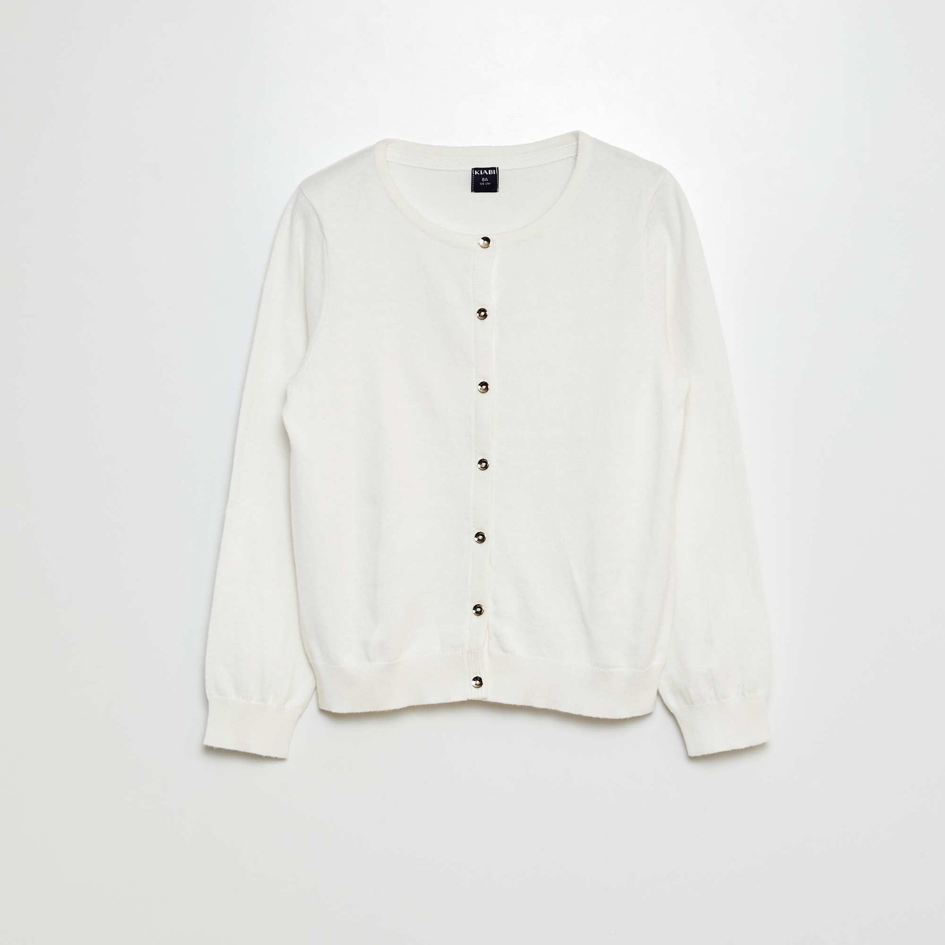 Gilet en maille unie BLANC