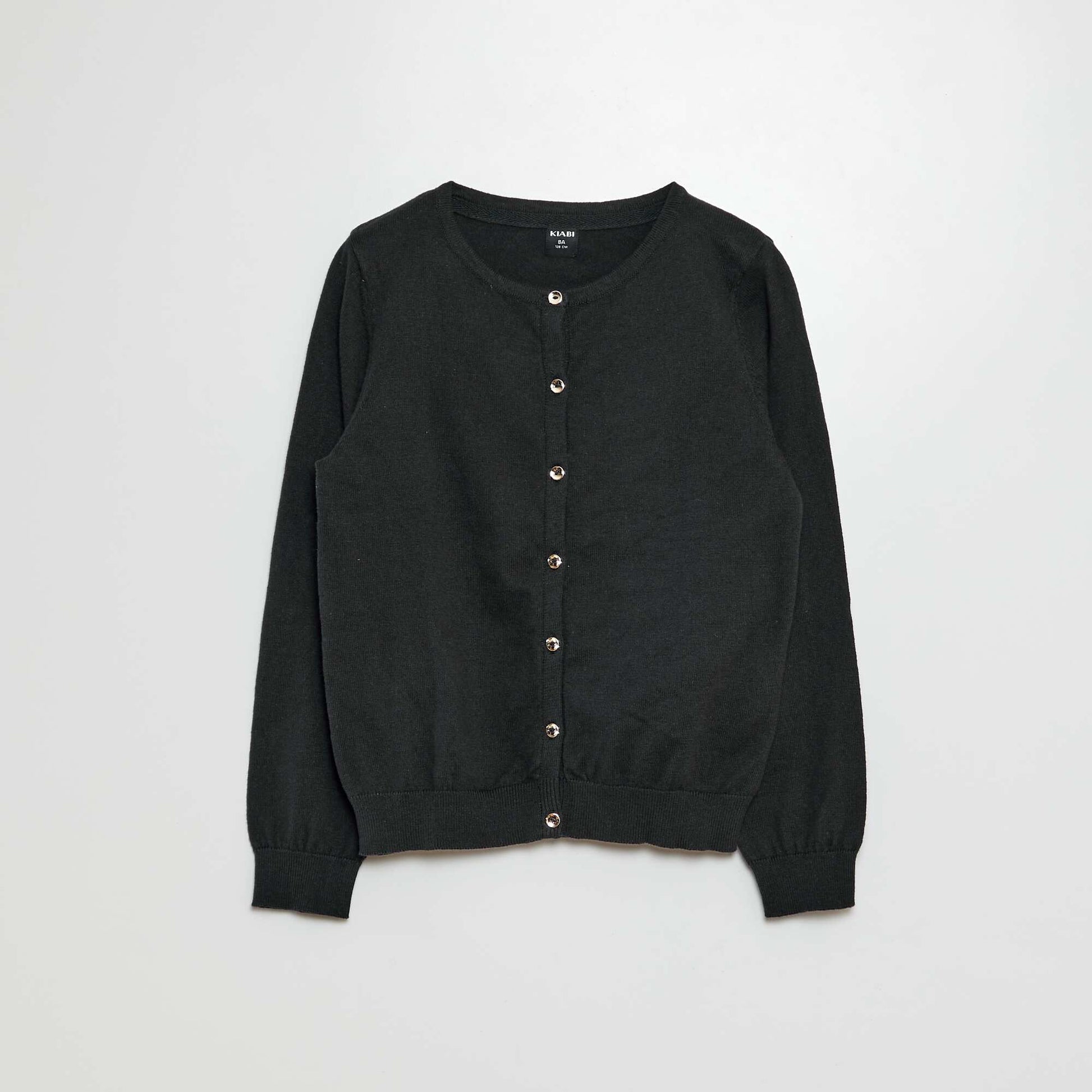 Gilet en maille unie NOIR