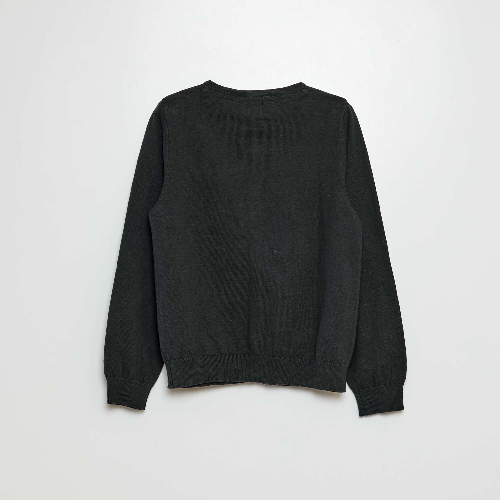 Gilet en maille unie NOIR