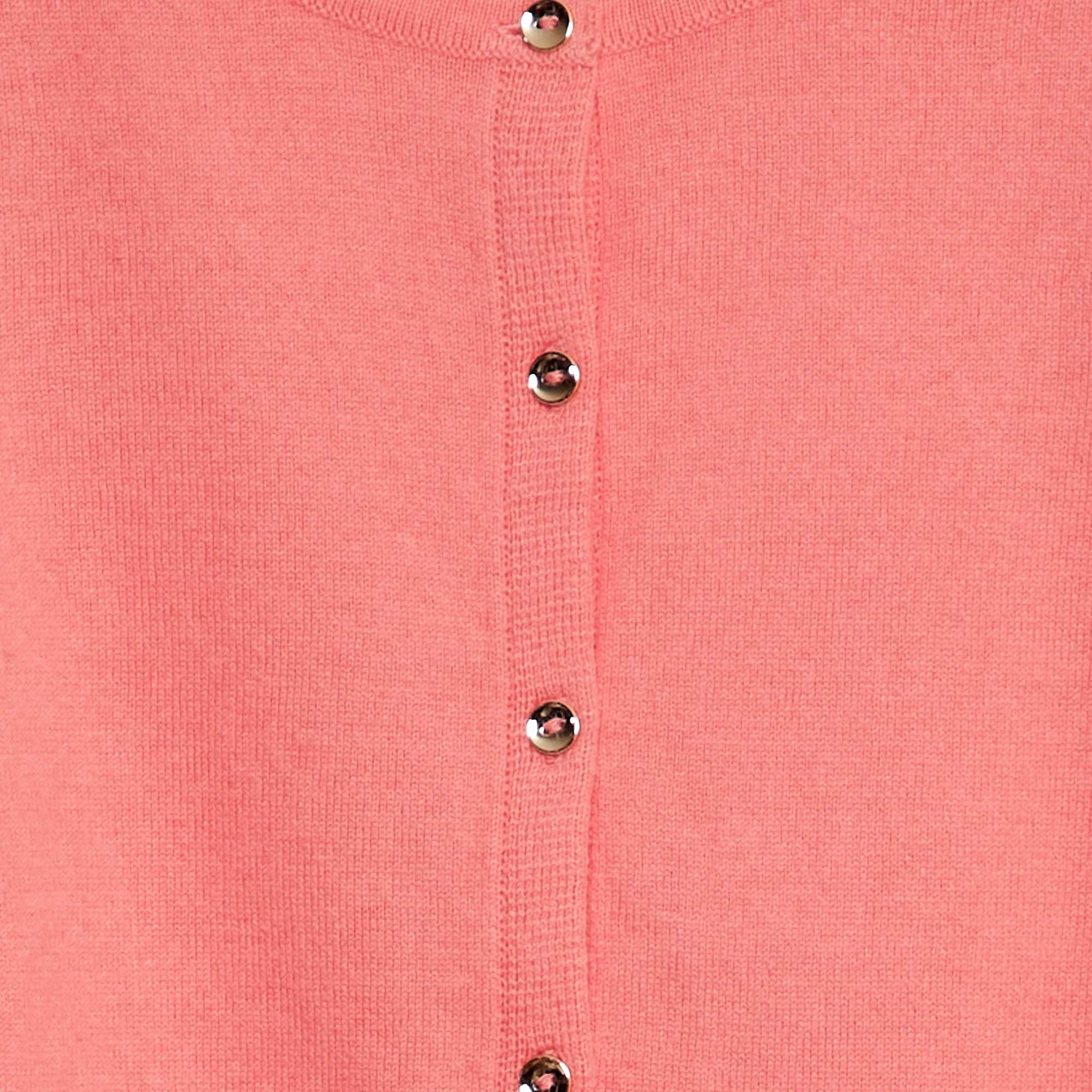 Gilet en maille unie Rose