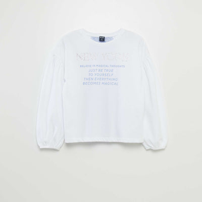 T-shirts 'New York' avec empi cement en popeline Blanc