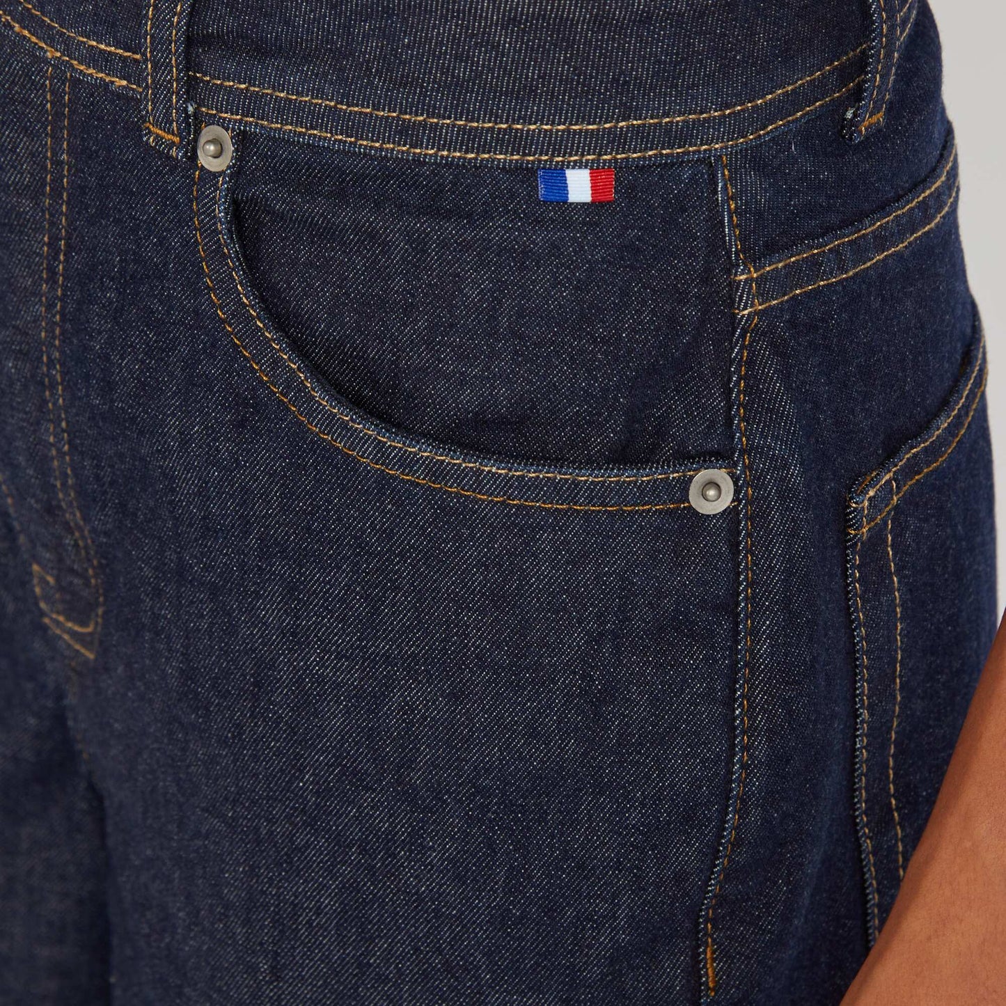 Jean droit à taille haute - Fabriqué en France BLEU
