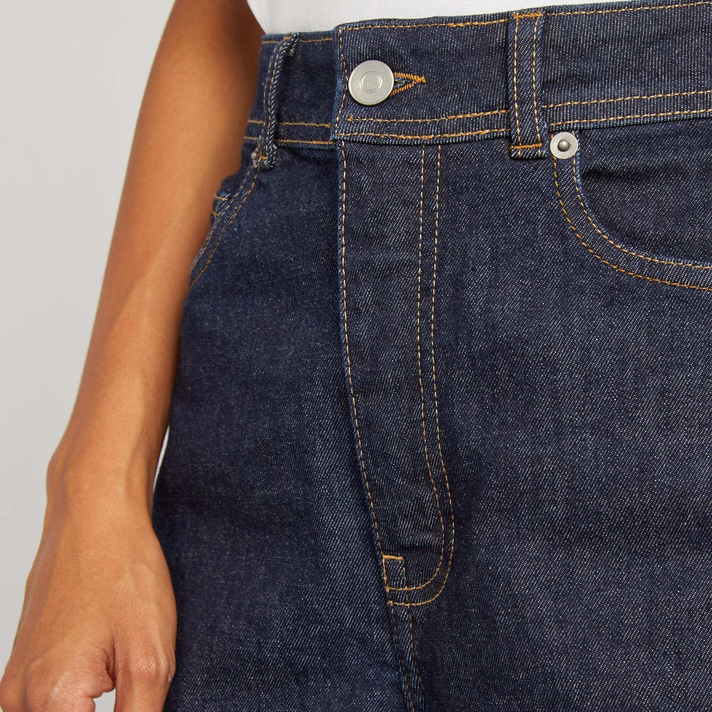 Jean droit à taille haute - Fabriqué en France BLEU