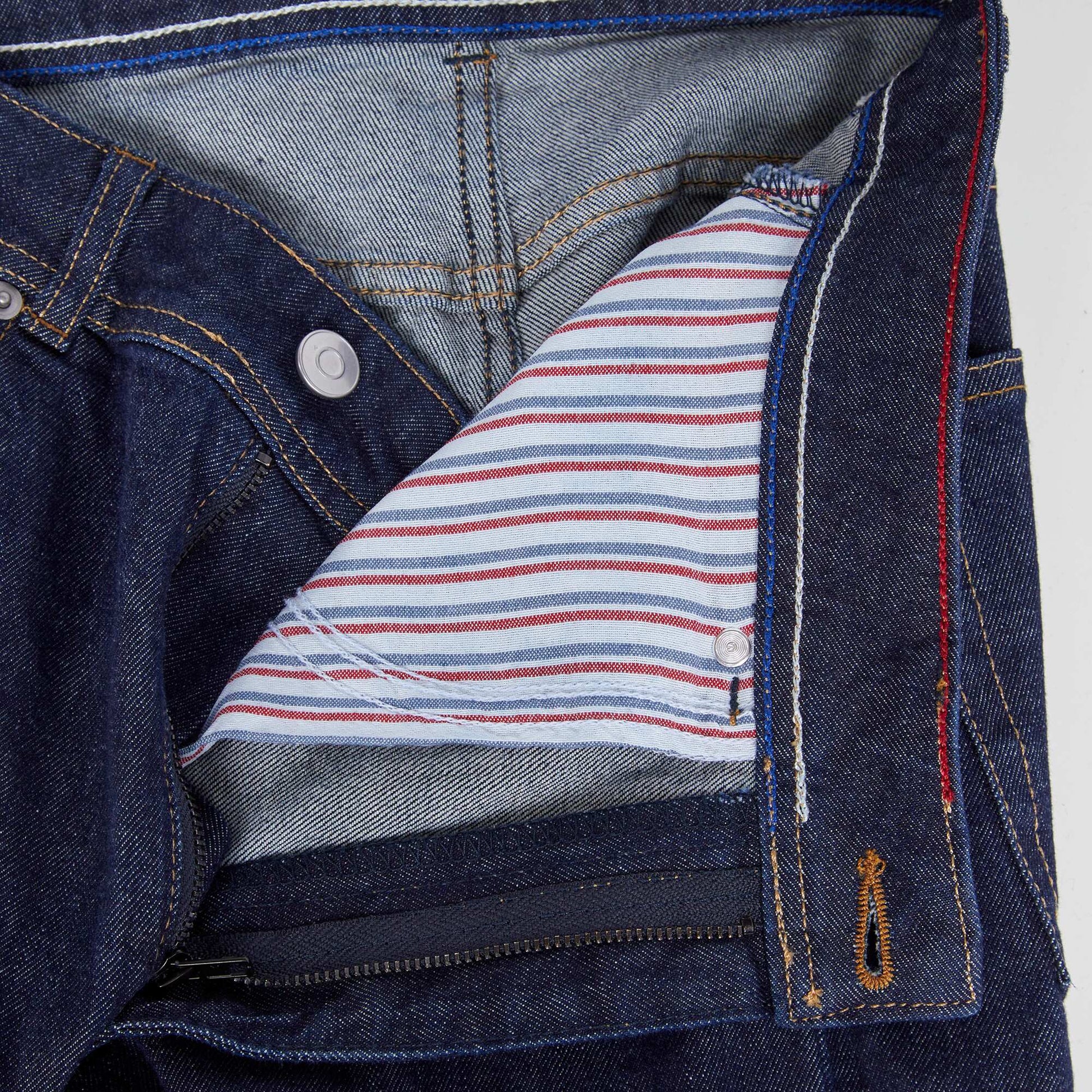 Jean droit à taille haute - Fabriqué en France BLEU