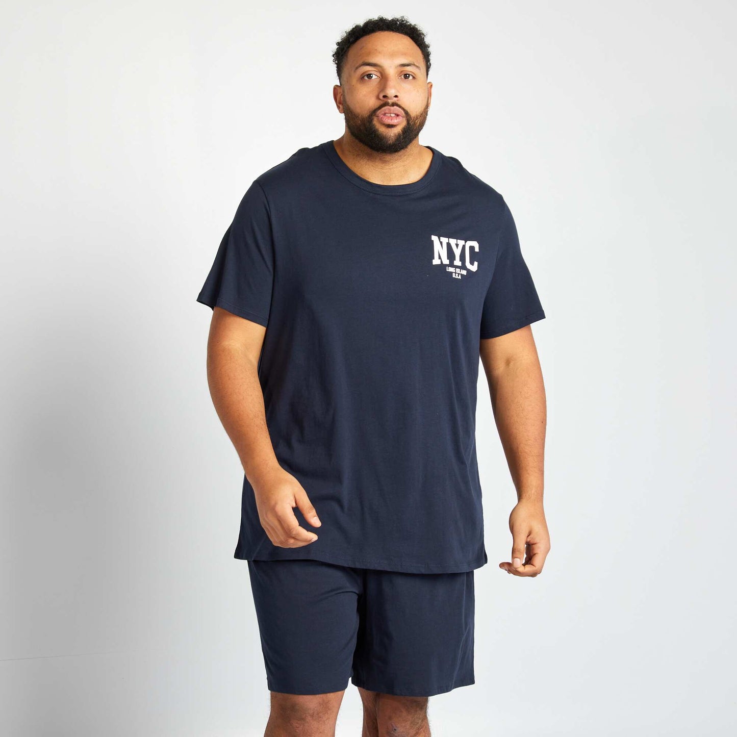 Pyjama court t-shirt + short - 2 pièces BLEU