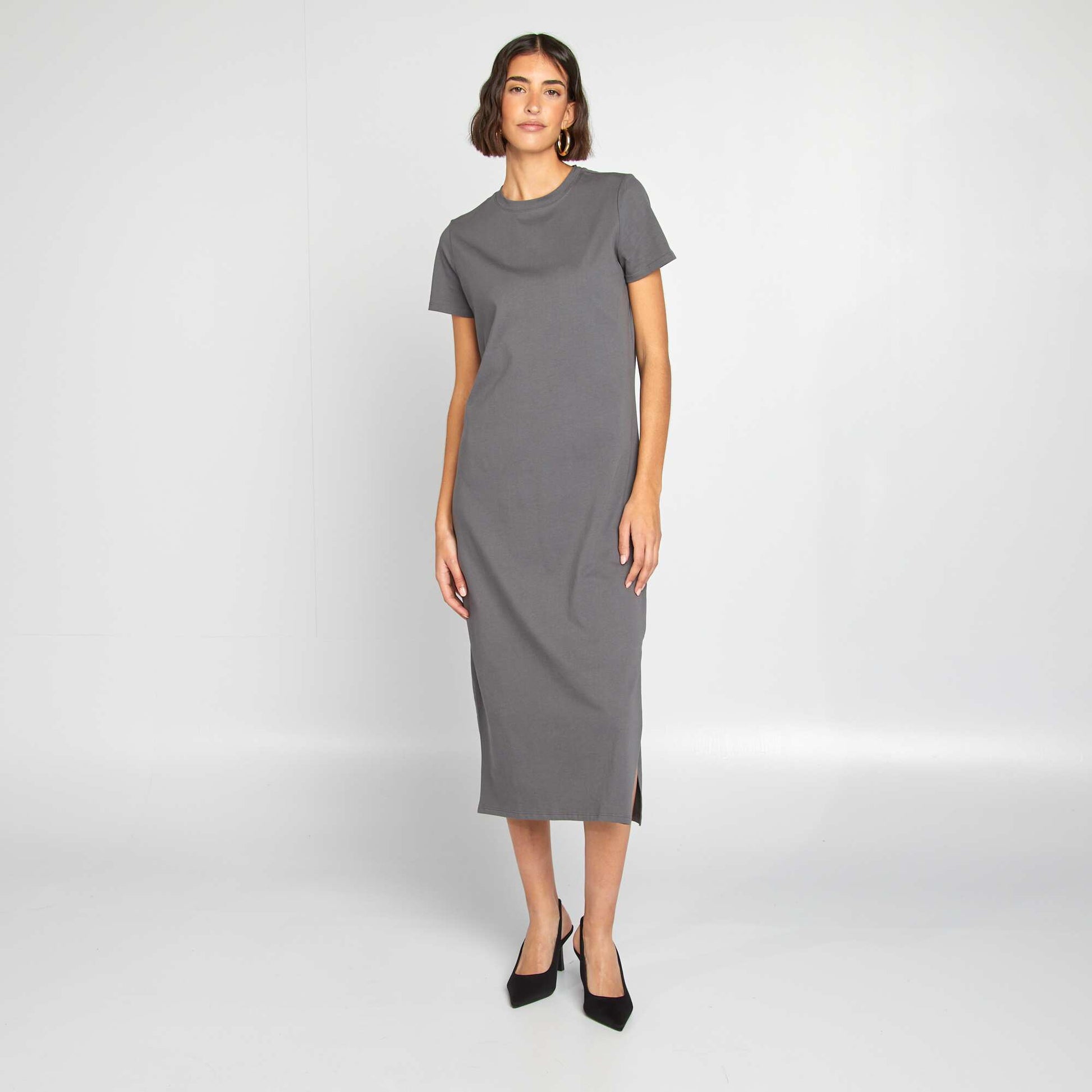 Robe t-shirt longue GRIS