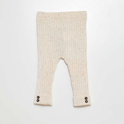 Legging côtelé BEIGE