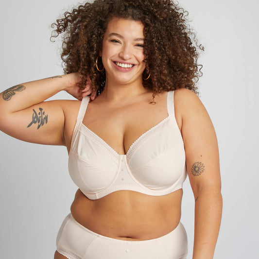 Soutien-gorge corbeille en microfibre côtelée ROSE