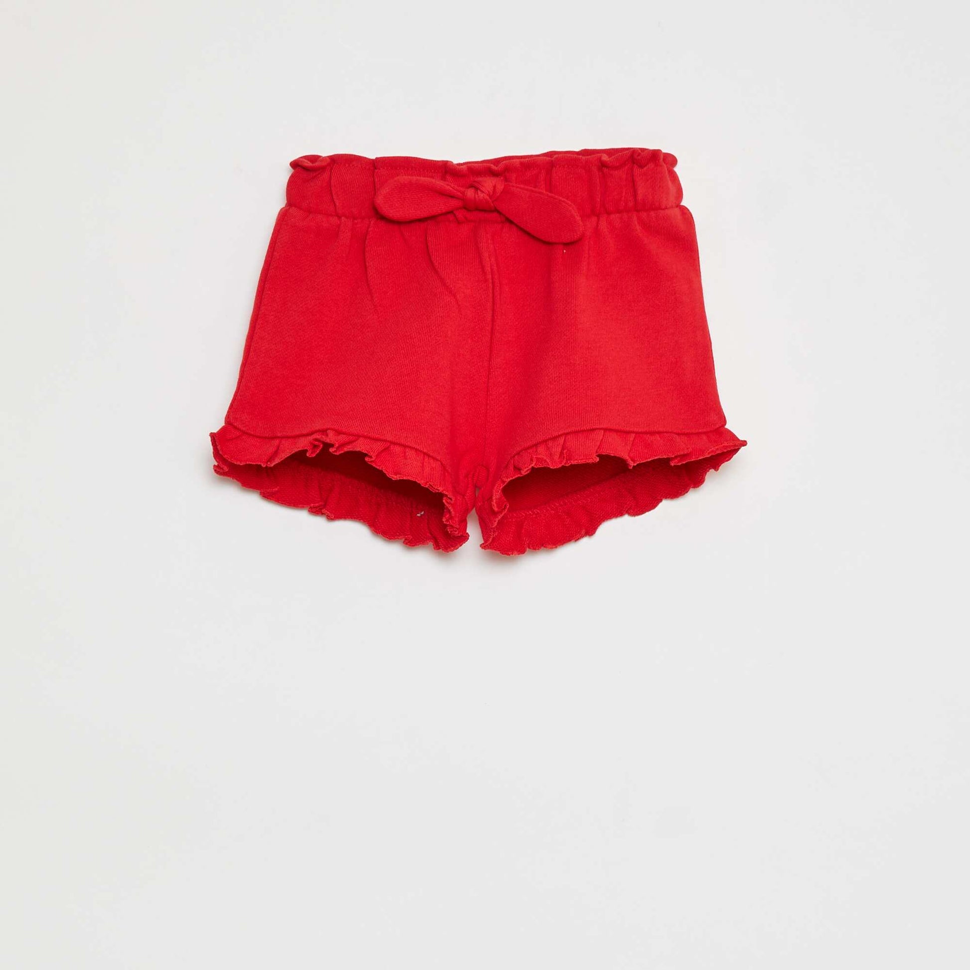 Short en molleton léger ROUGE
