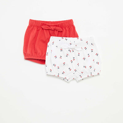 Lot de shorts avec nœuds - 2 pièces ROUGE