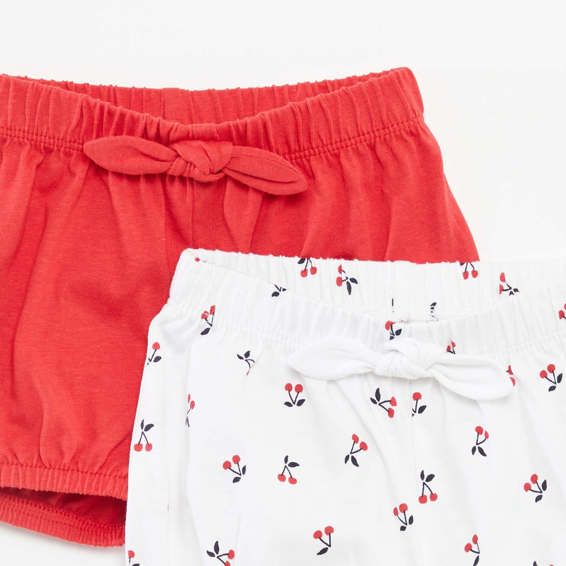 Lot de shorts avec nœuds - 2 pièces ROUGE