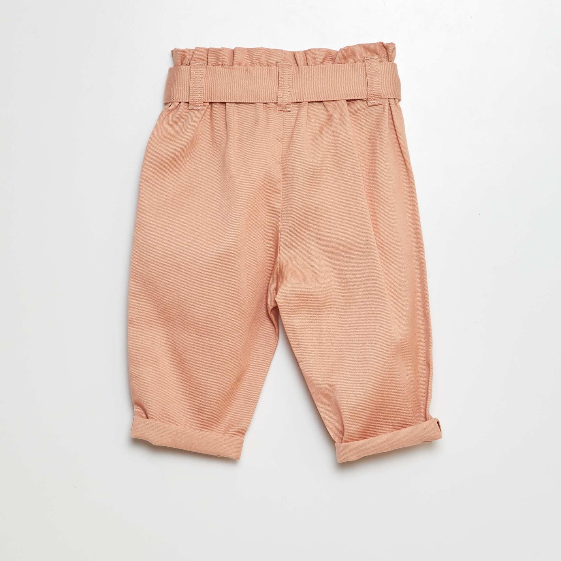 Pantalon paperbag avec taille ajustable ROSE