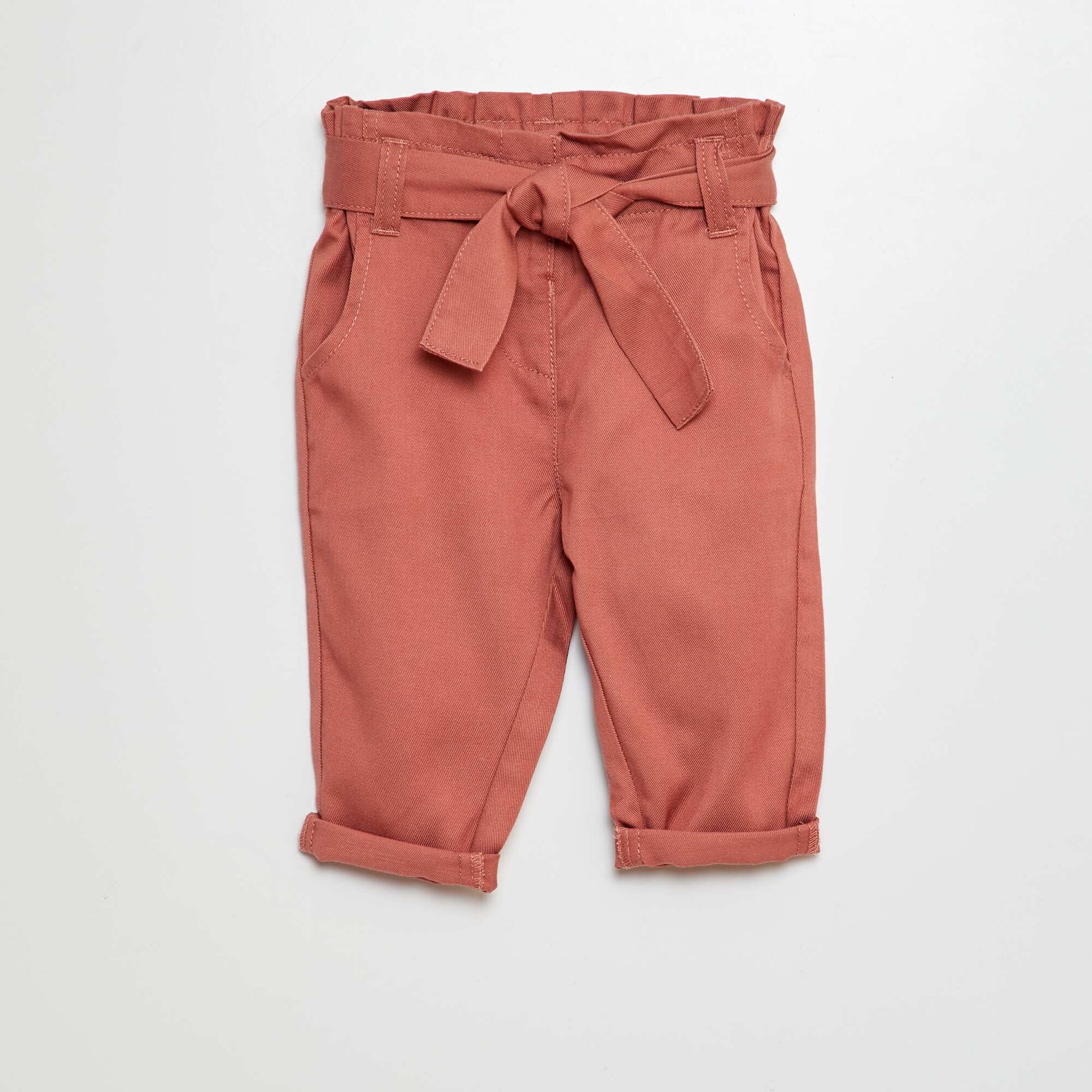 Pantalon paperbag avec taille ajustable ROSE