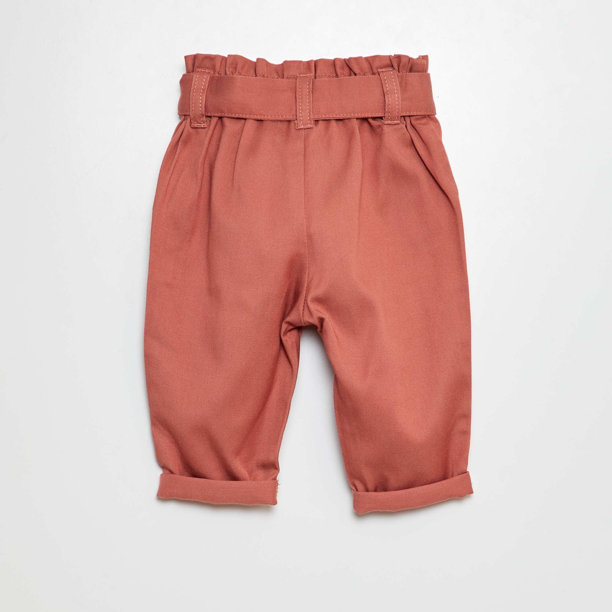 Pantalon paperbag avec taille ajustable ROSE