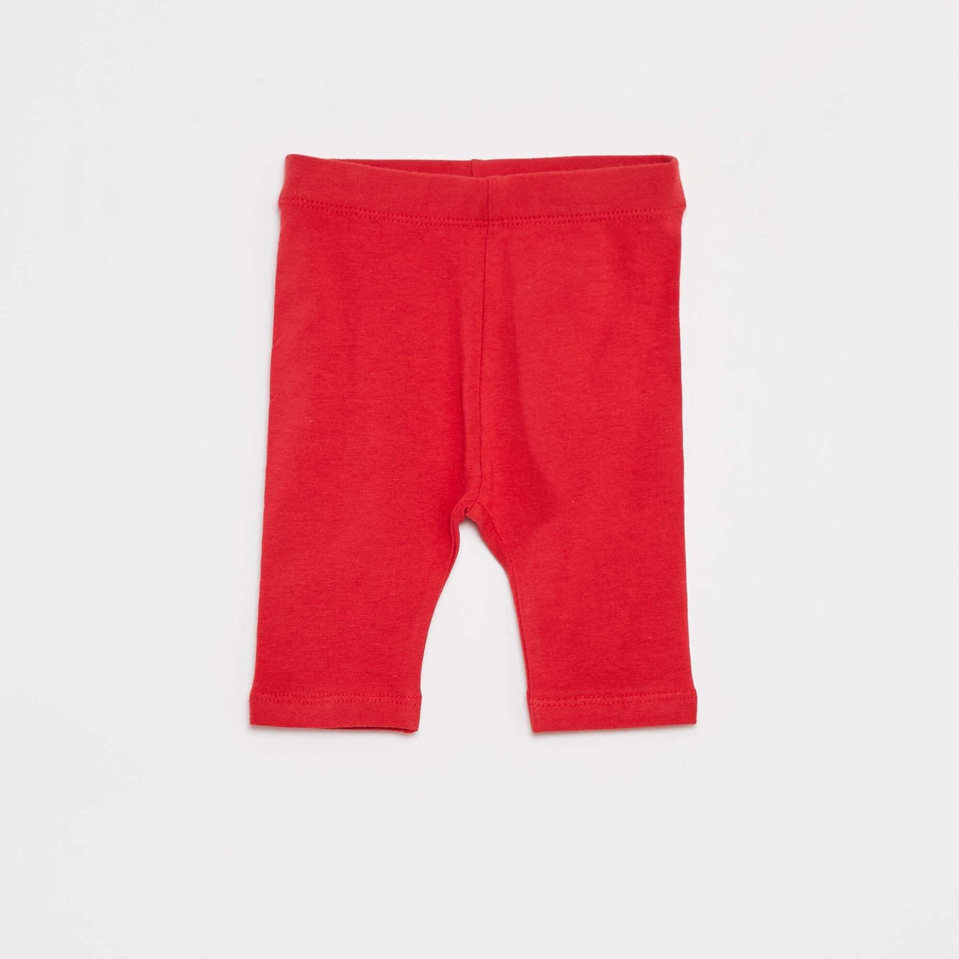 Lot de 2 leggings courts ROUGE