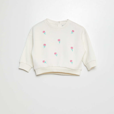Sweat en french terry BLANC