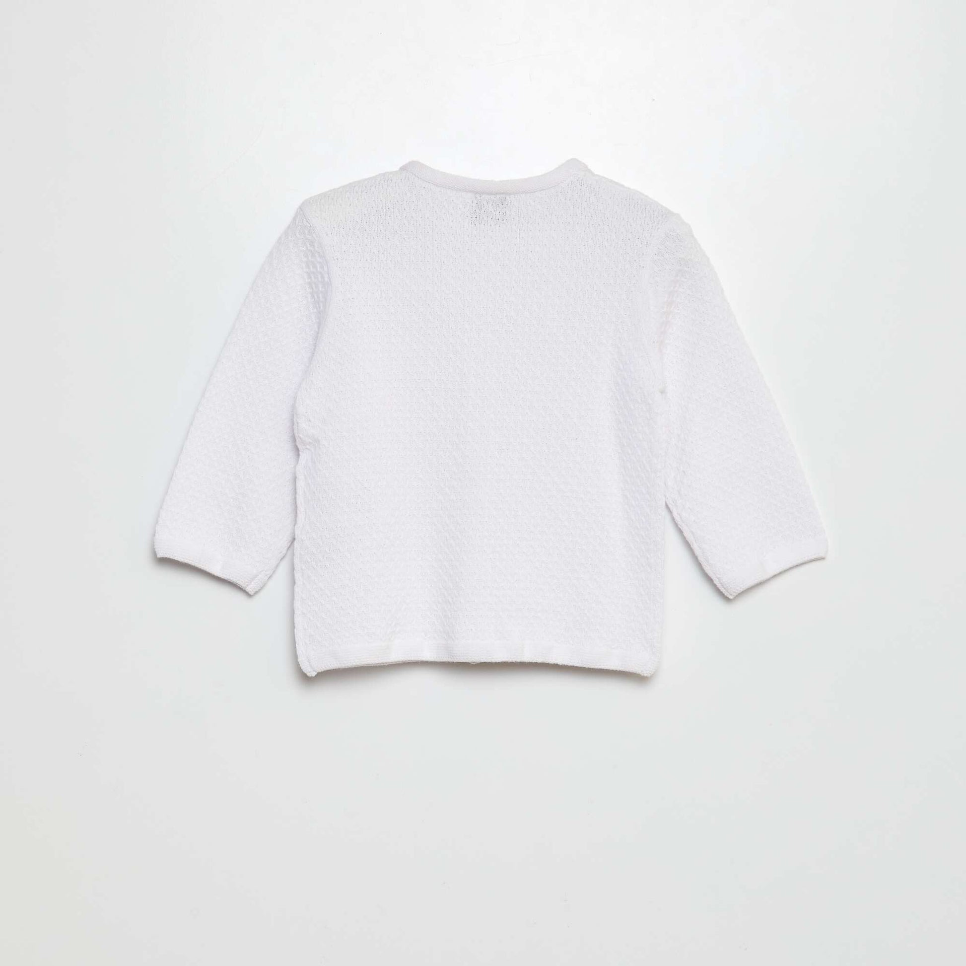 Gilet en maille point mousse BLANC