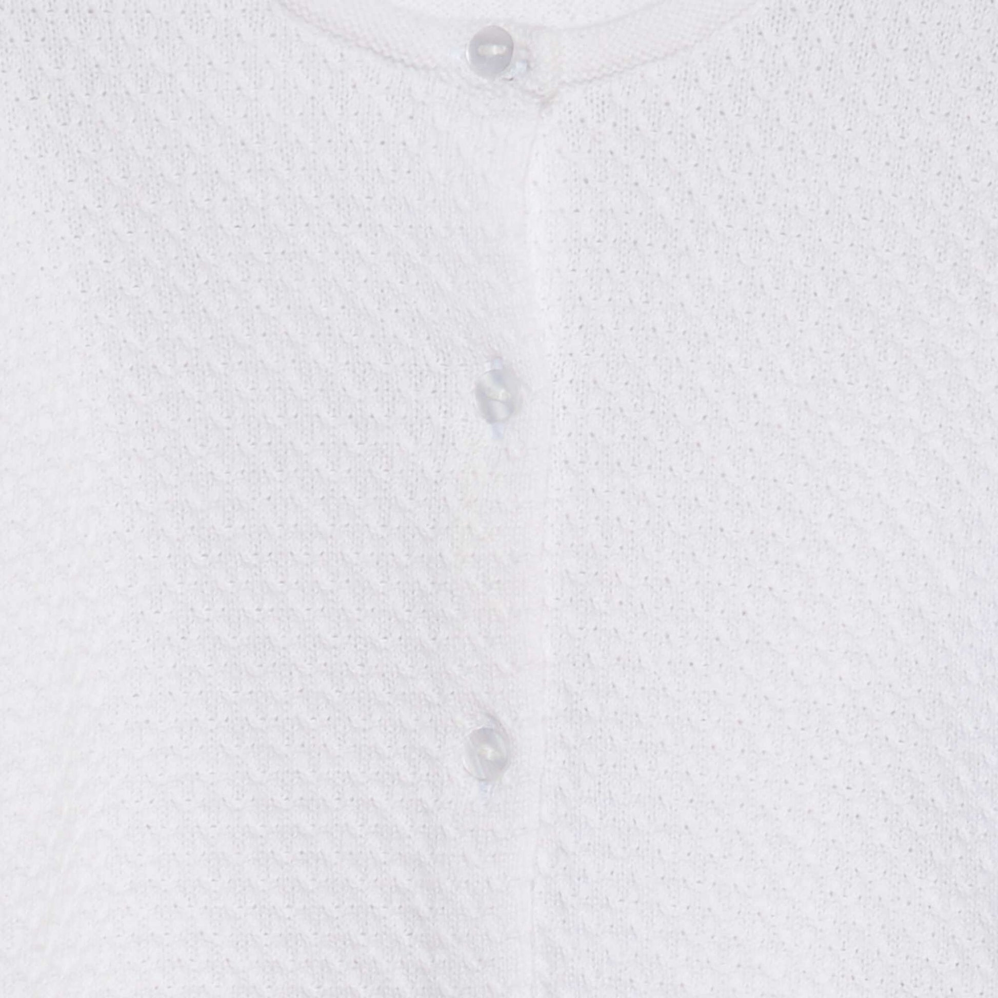 Gilet en maille point mousse BLANC