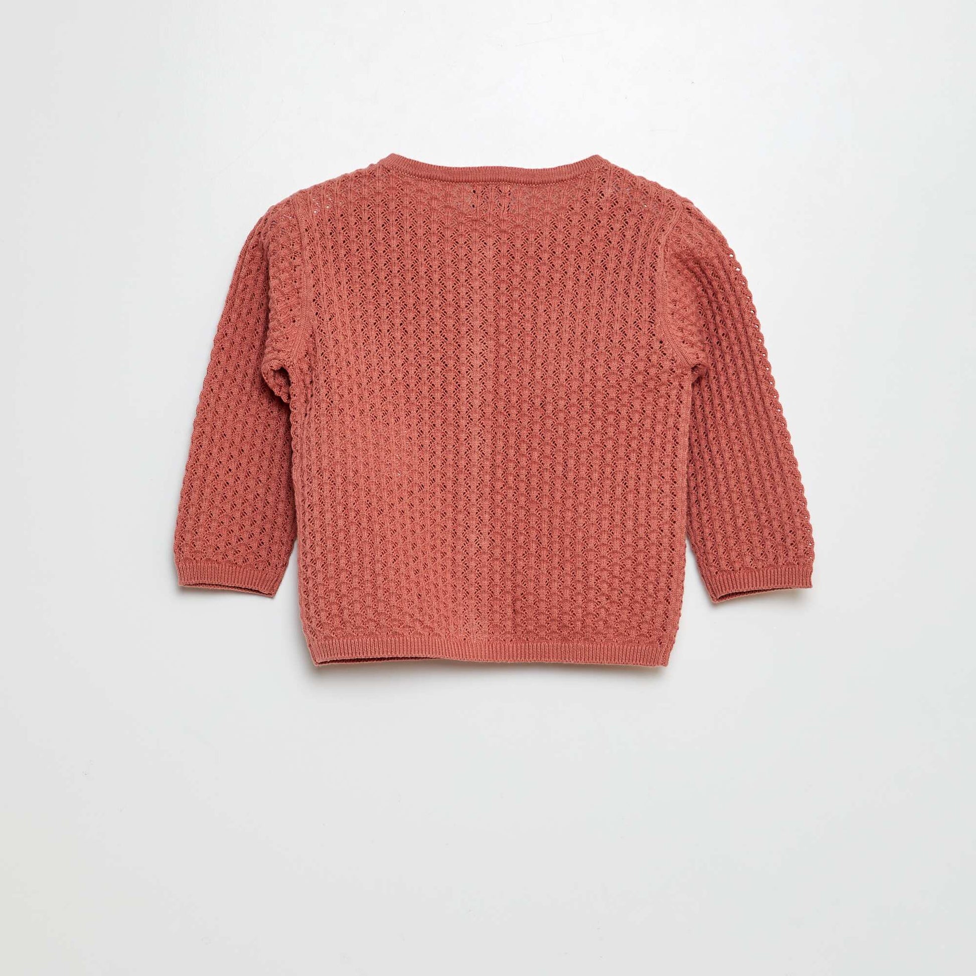 Gilet en maille fantaisiste ajourée ROSE