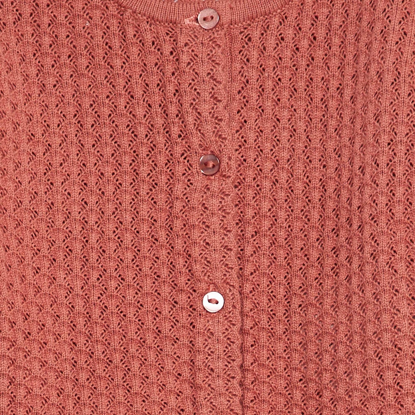 Gilet en maille fantaisiste ajourée ROSE