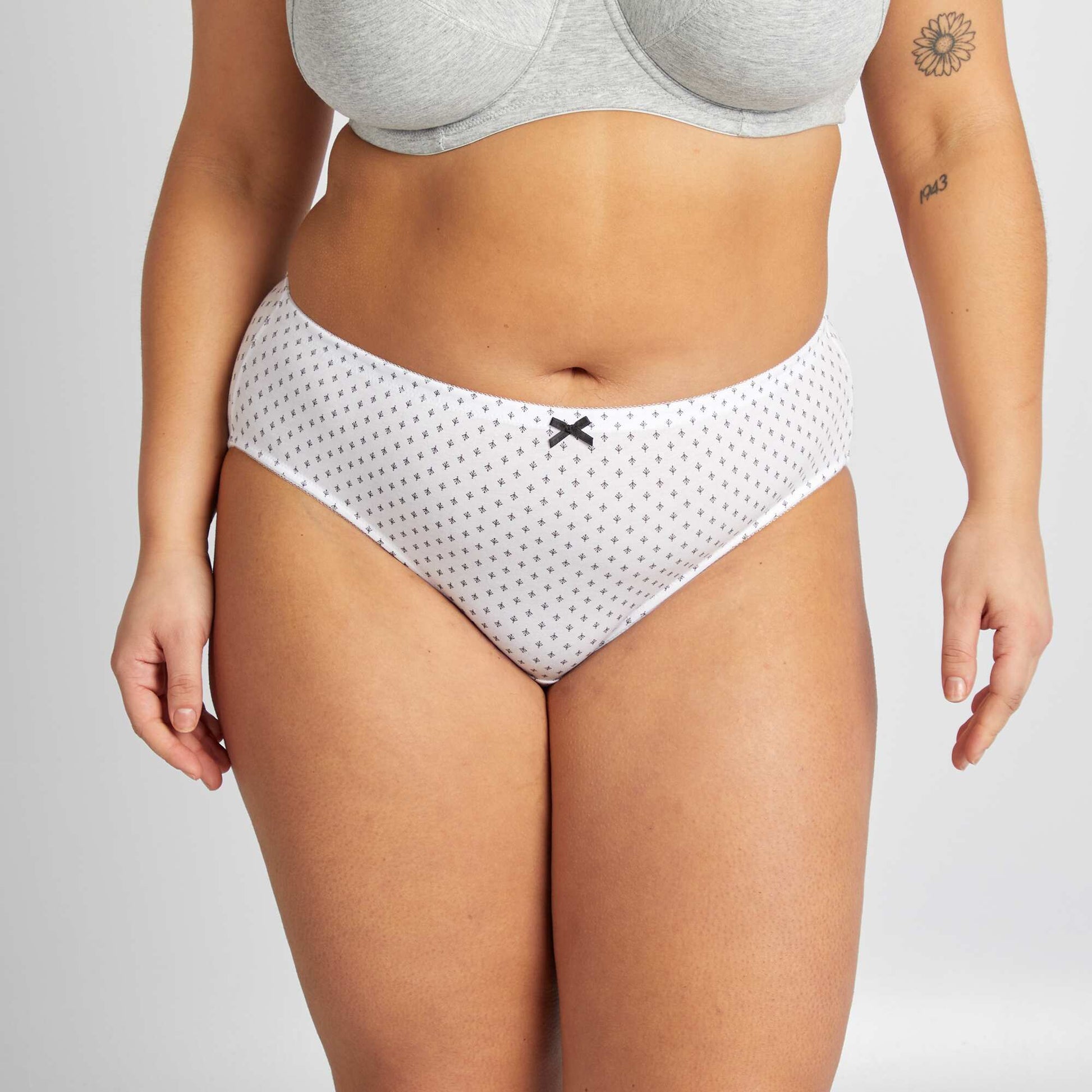 Lot de 3 culottes en coton stretch BLANC