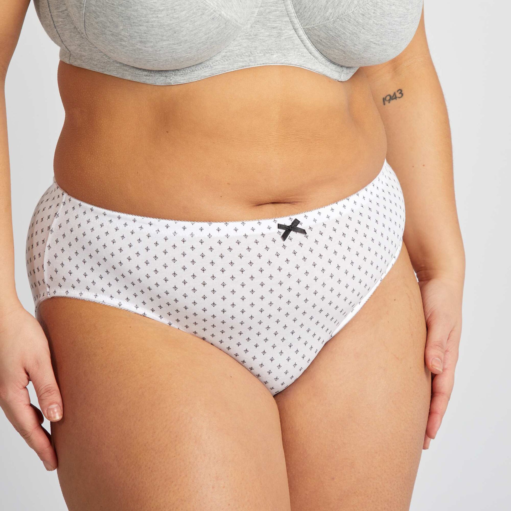 Lot de 3 culottes en coton stretch BLANC