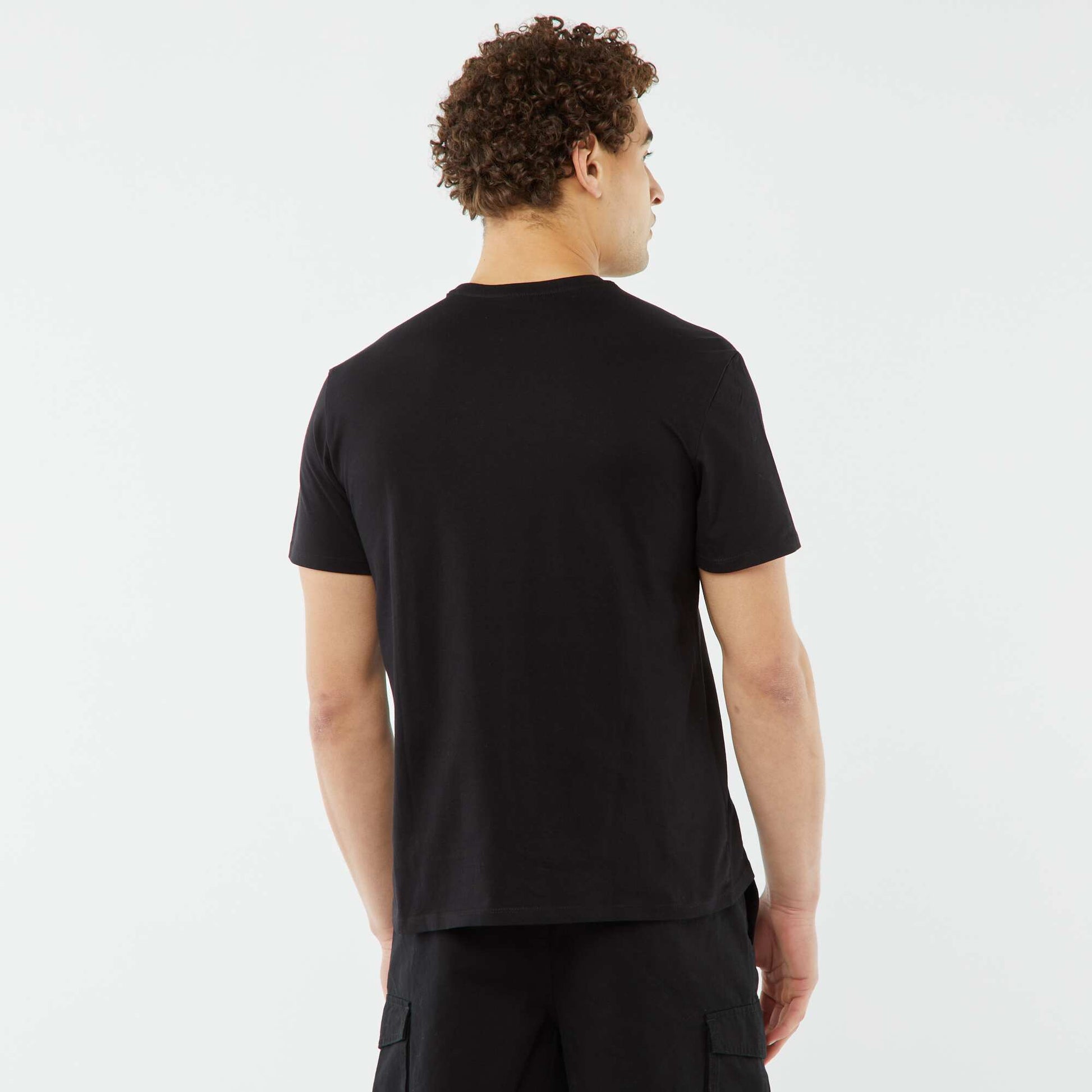 T-shirt imprimé manches courtes NOIR