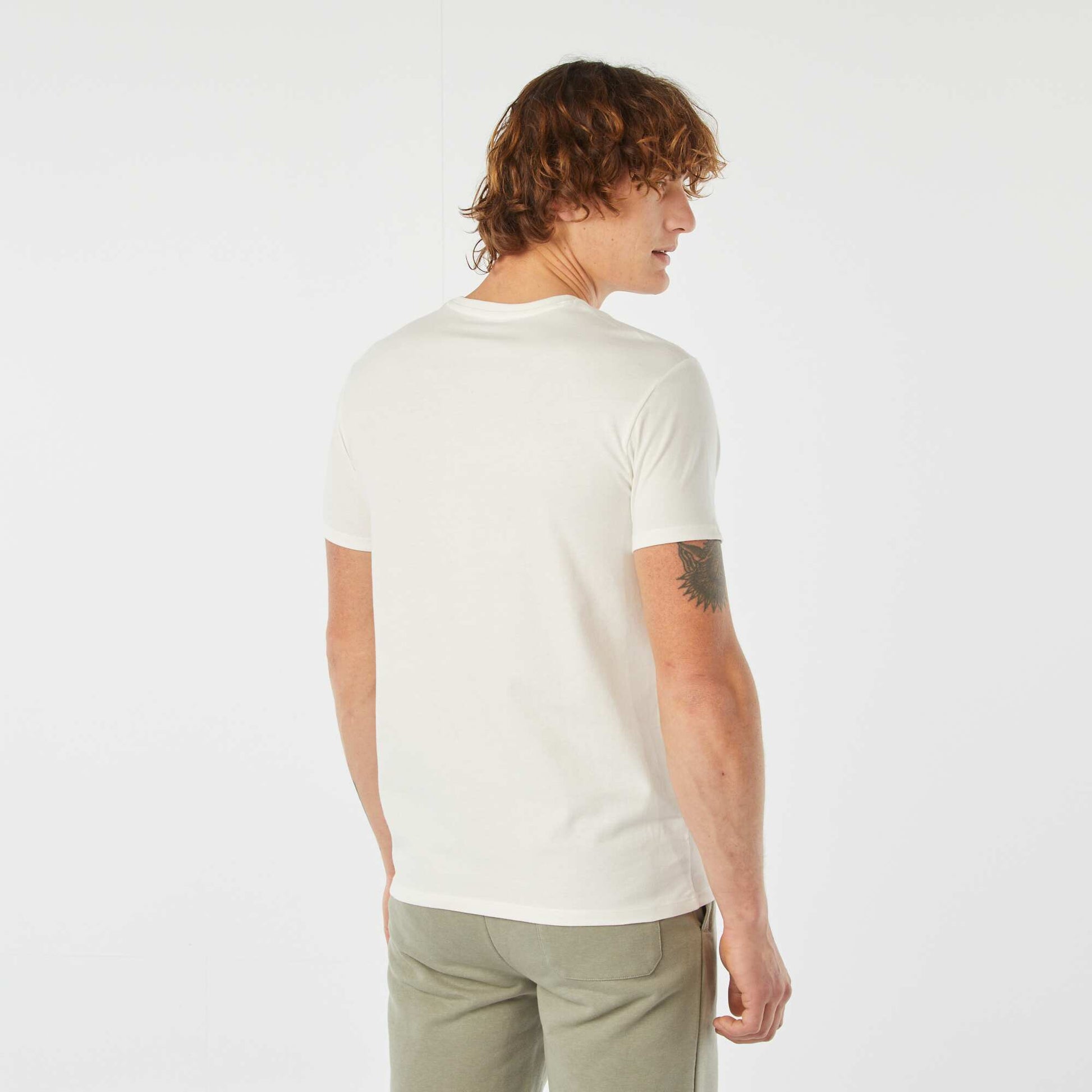 T-shirt imprimé manches courtes BLANC