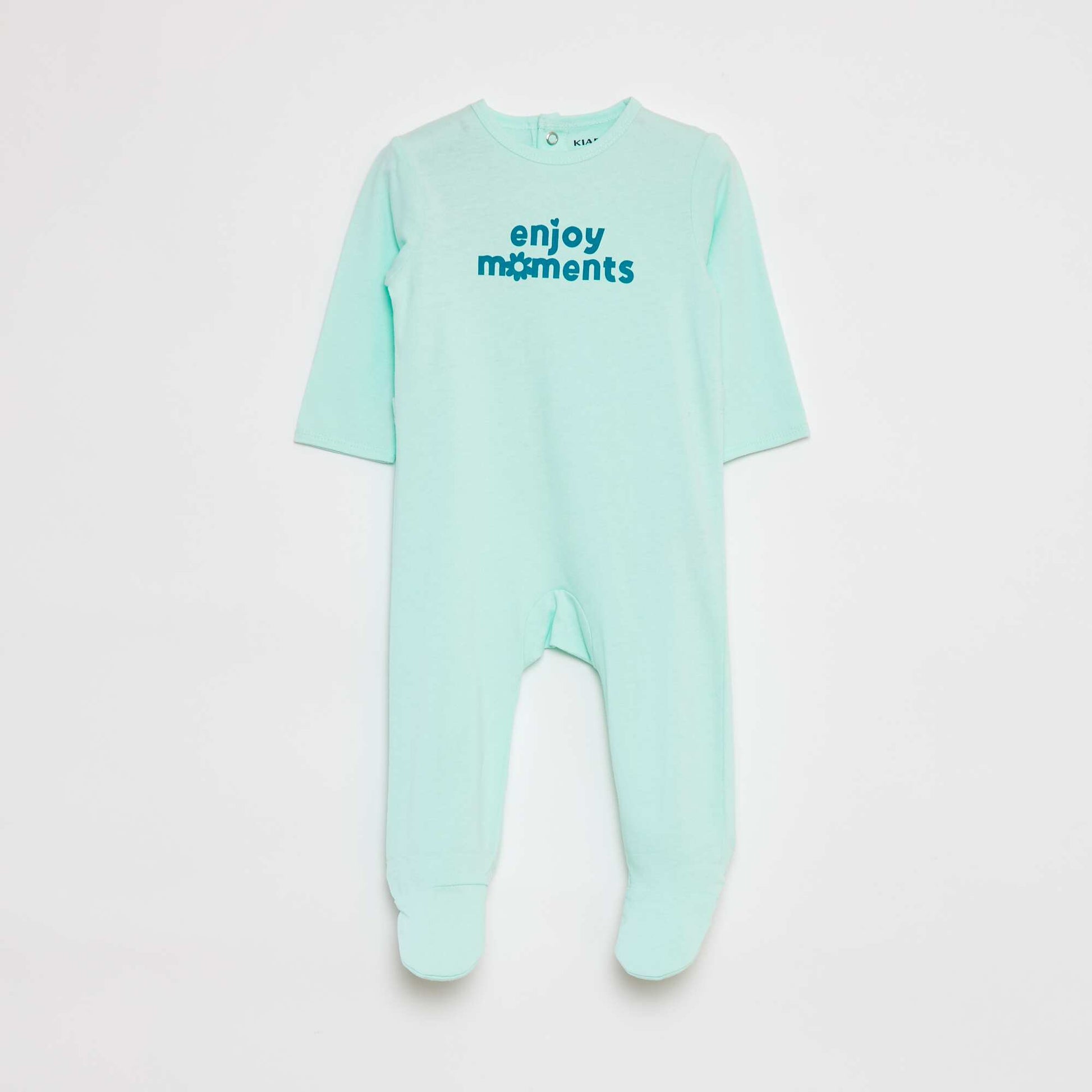 Pyjama dors bien léger avec pieds VERT