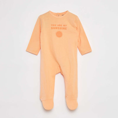 Pyjama dors bien léger avec pieds ORANGE