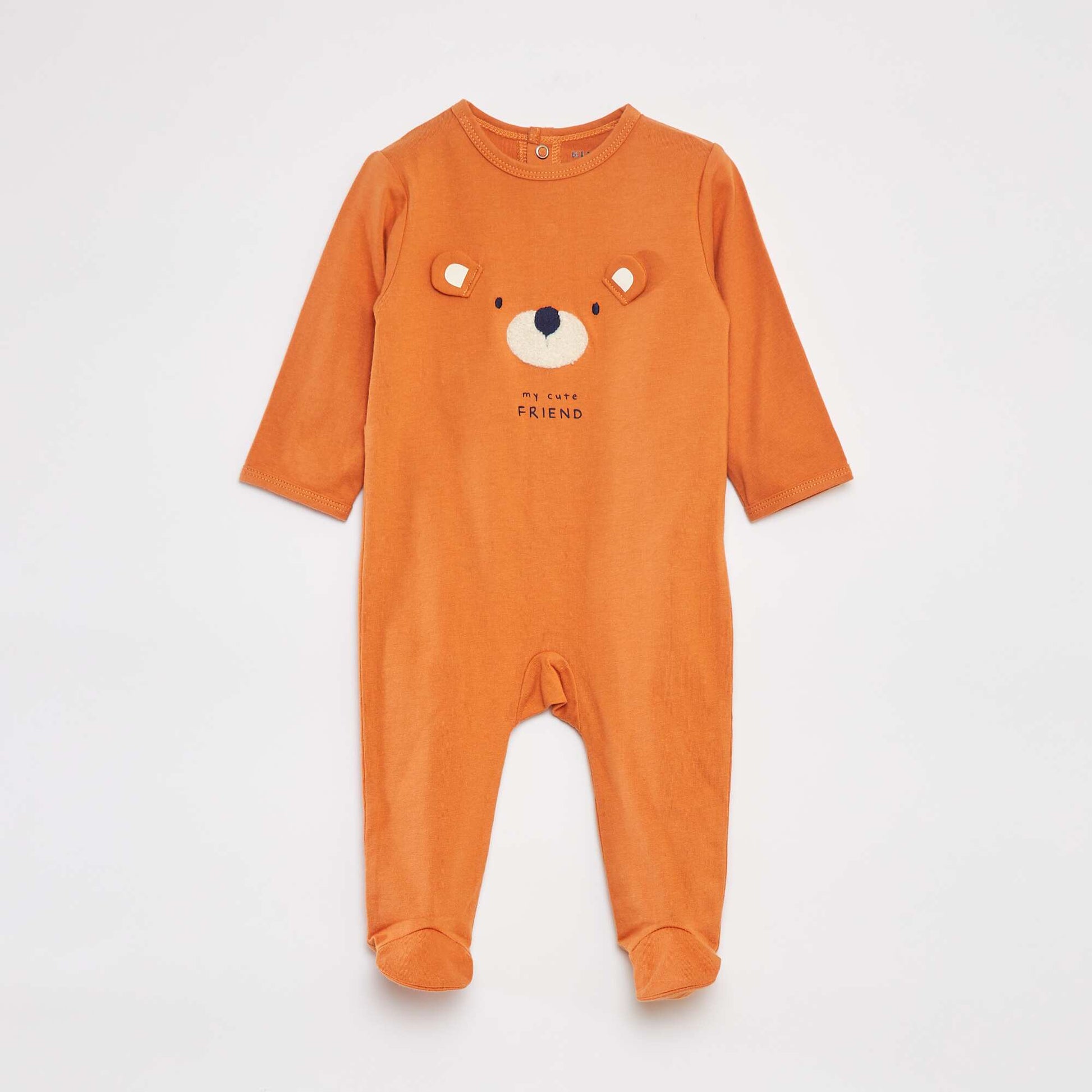 Pyjama dors bien avec pieds à motifs ORANGE