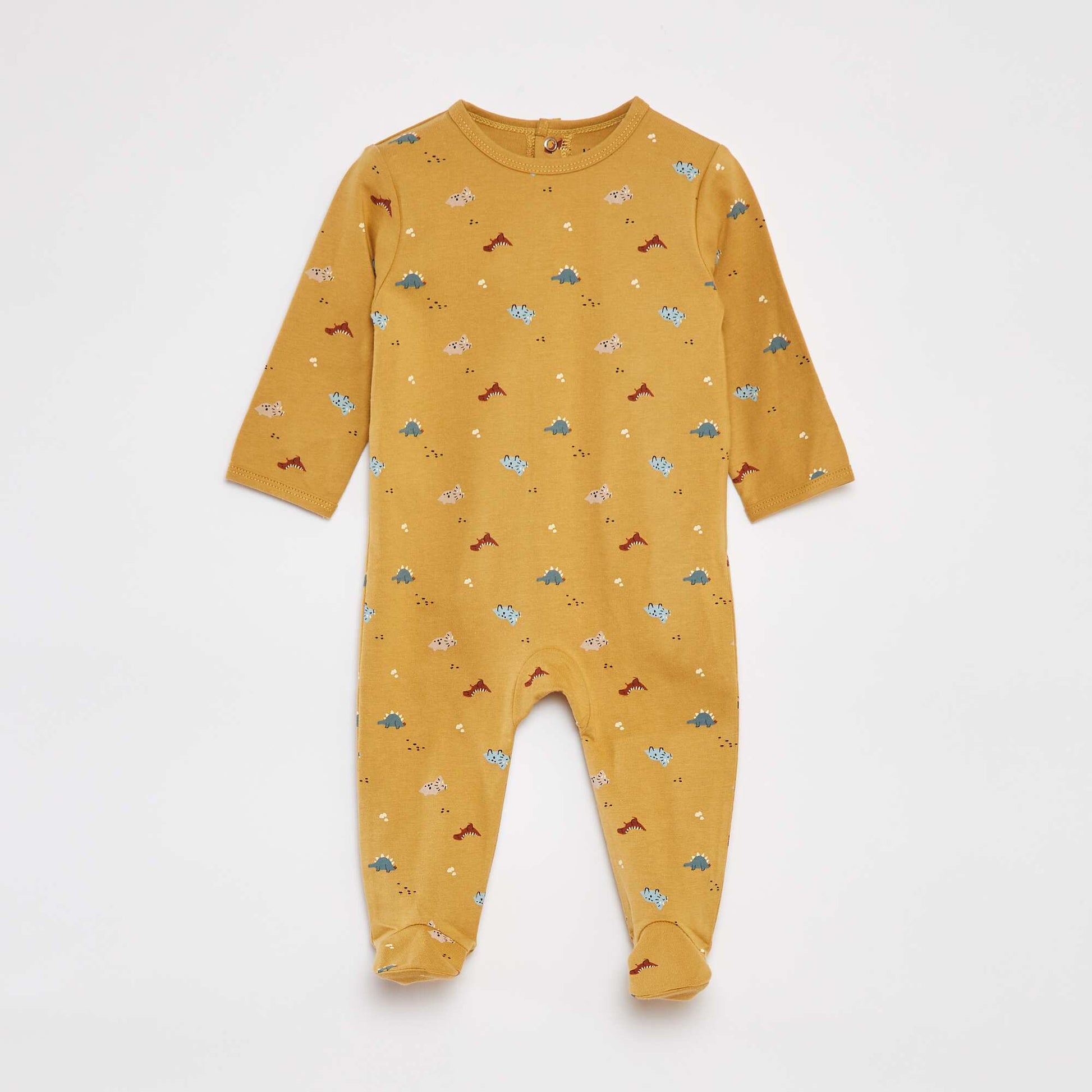 Pyjama dors bien avec pieds à motifs MARRON