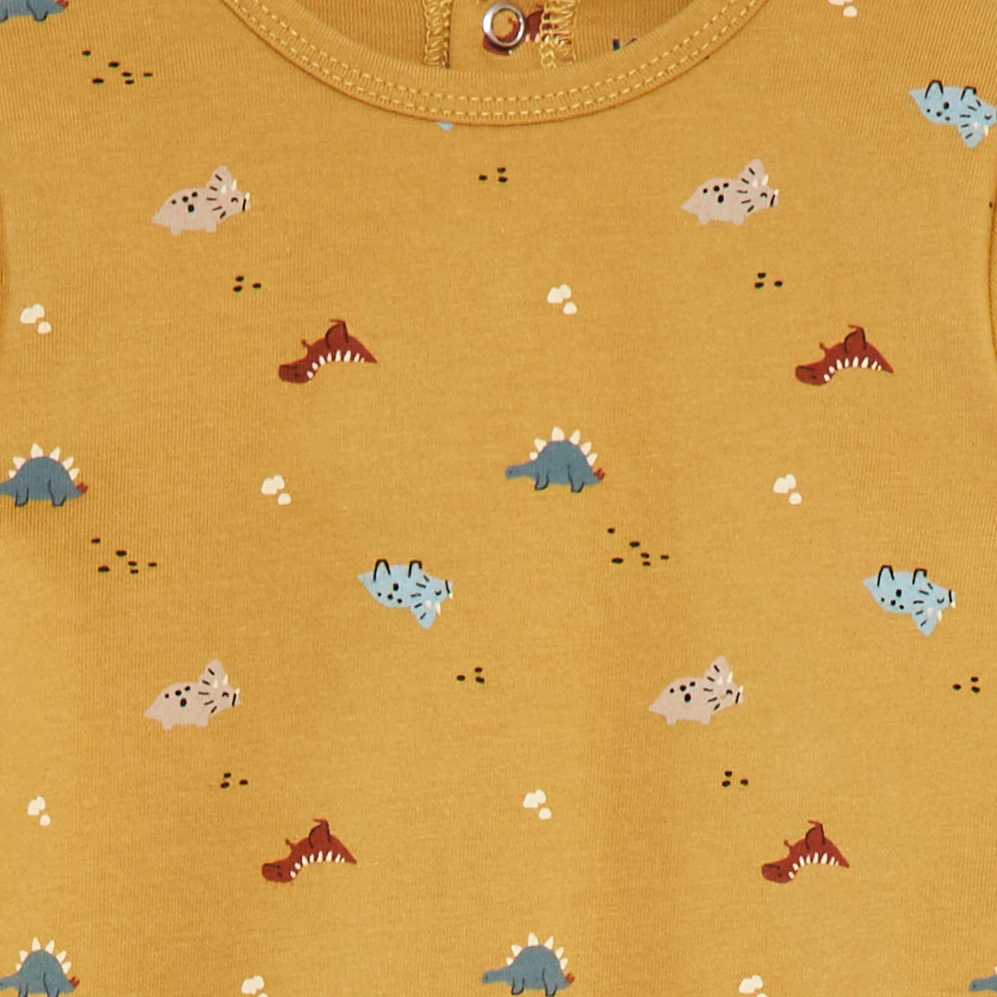 Pyjama dors bien avec pieds à motifs MARRON