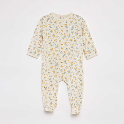 Pyjama dors bien avec pieds à motifs BLANC