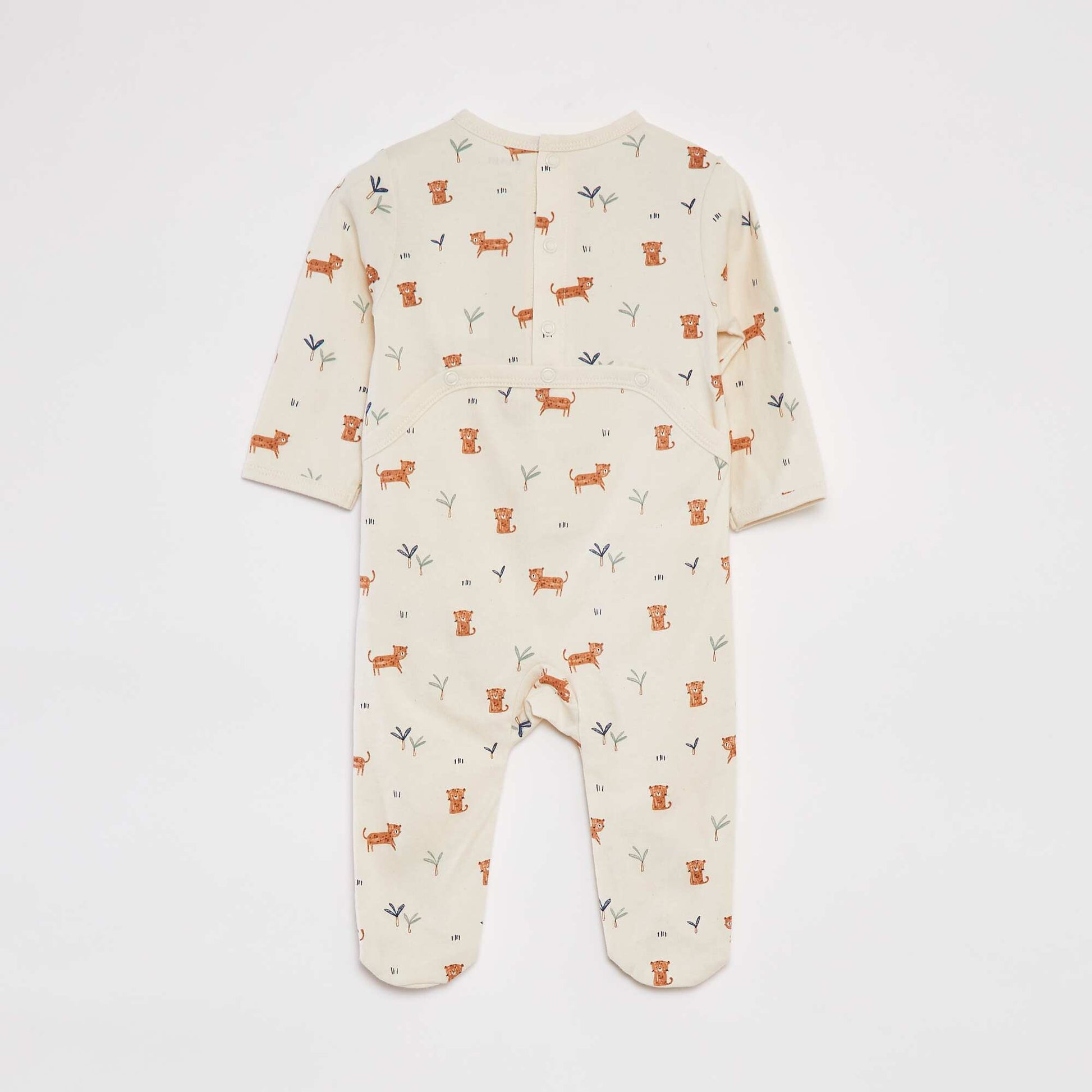 Pyjama dors bien avec pieds à motifs BLANC