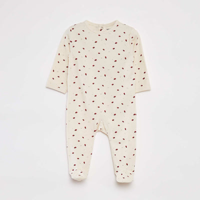 Pyjama dors bien avec pieds à motifs BLANC