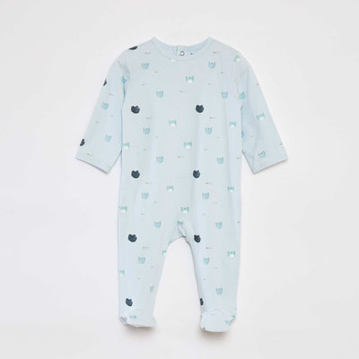 Pyjama dors bien avec pieds à motifs BLEU