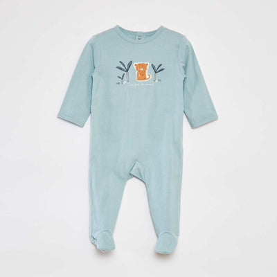 Pyjama dors bien avec pieds à motifs BLEU