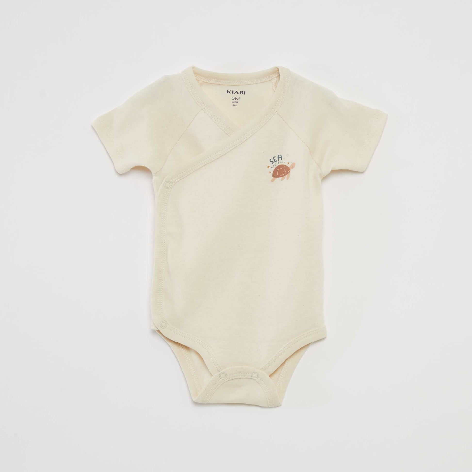 Lot de 3 bodies avec col croisé BLANC