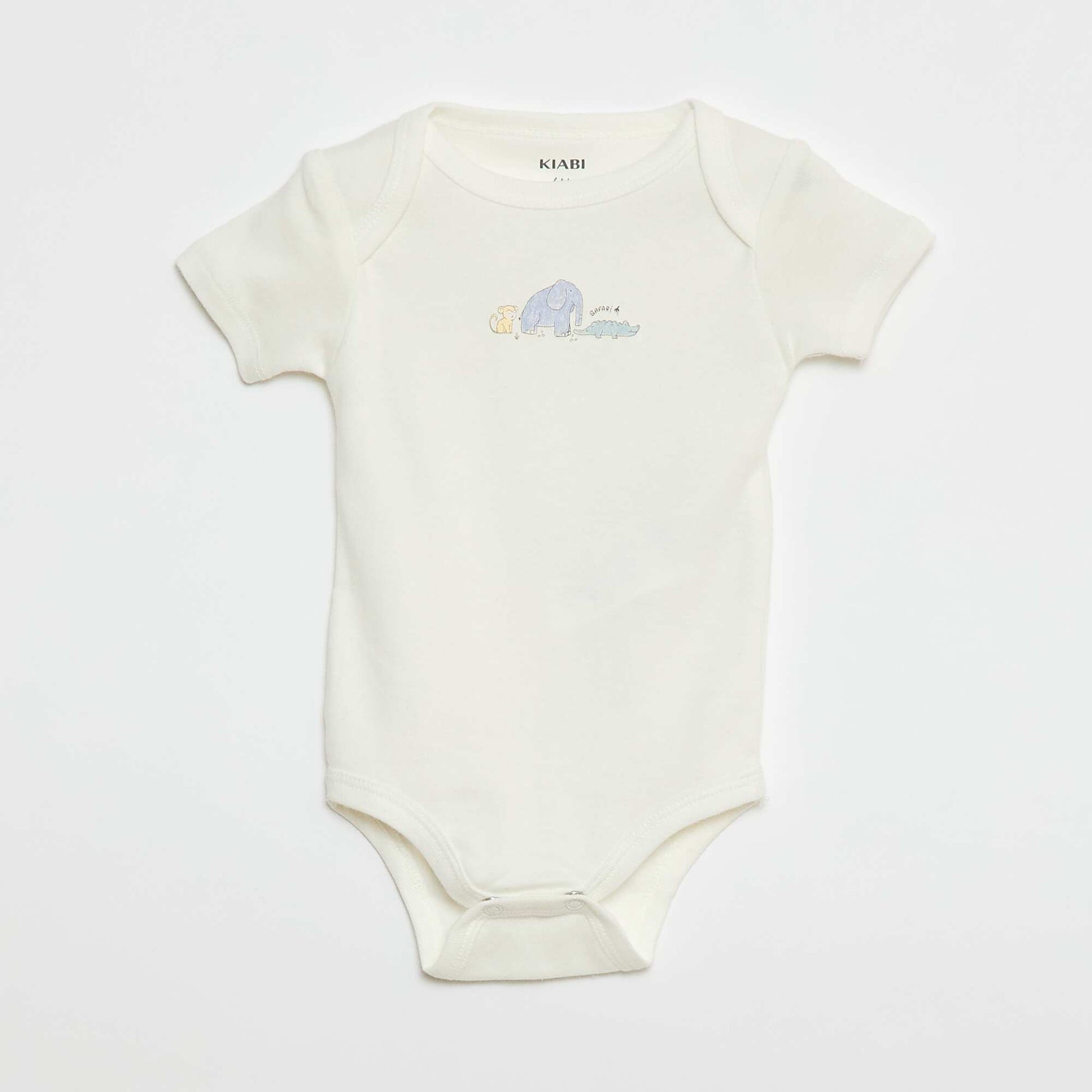 Bodies imprimés en coton - lot de 3 BLANC
