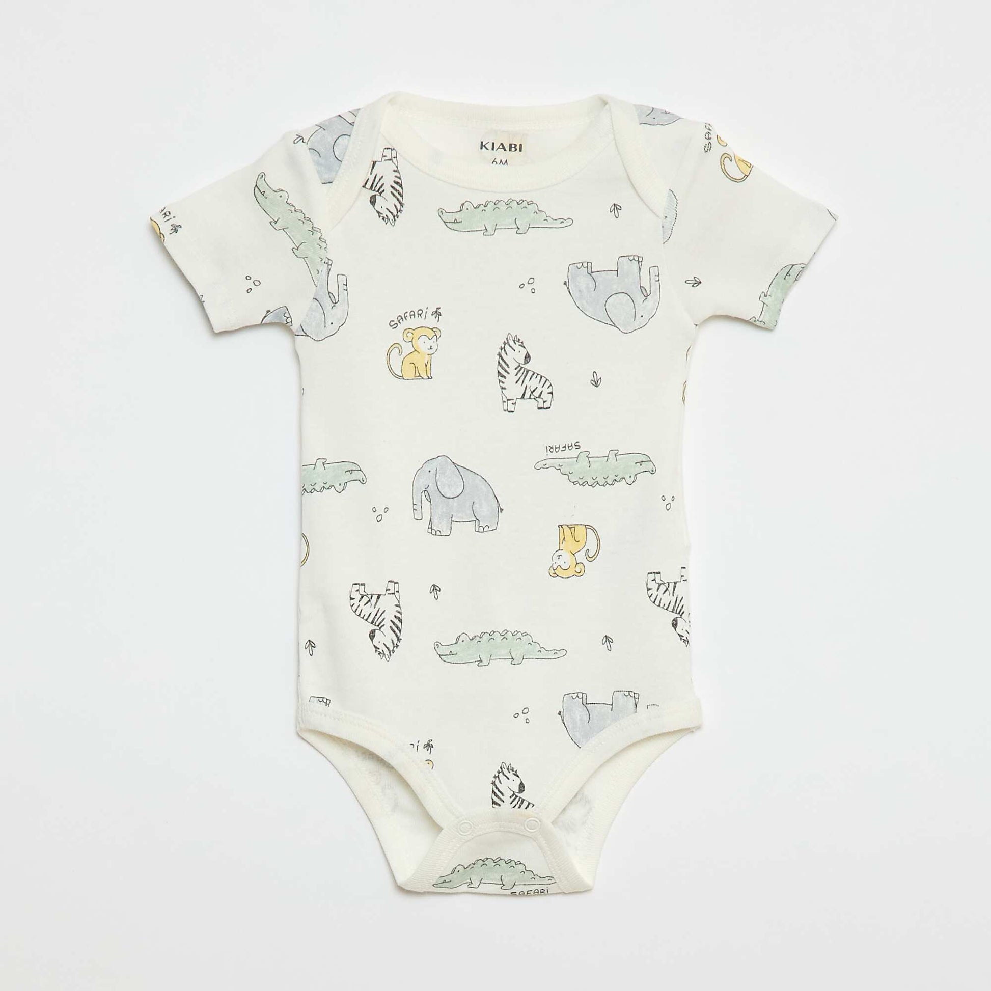Bodies imprimés en coton - lot de 3 BLANC