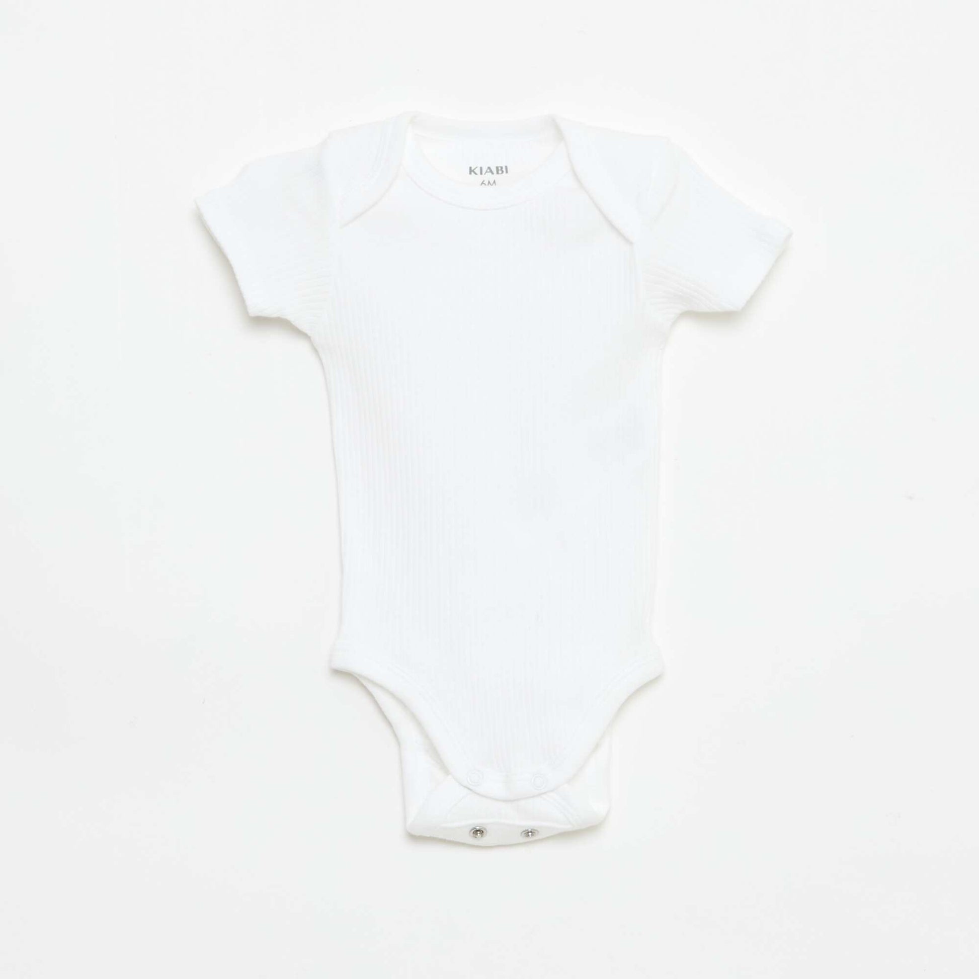 Bodies évolutif en maille unie - Lot de 3 BLANC