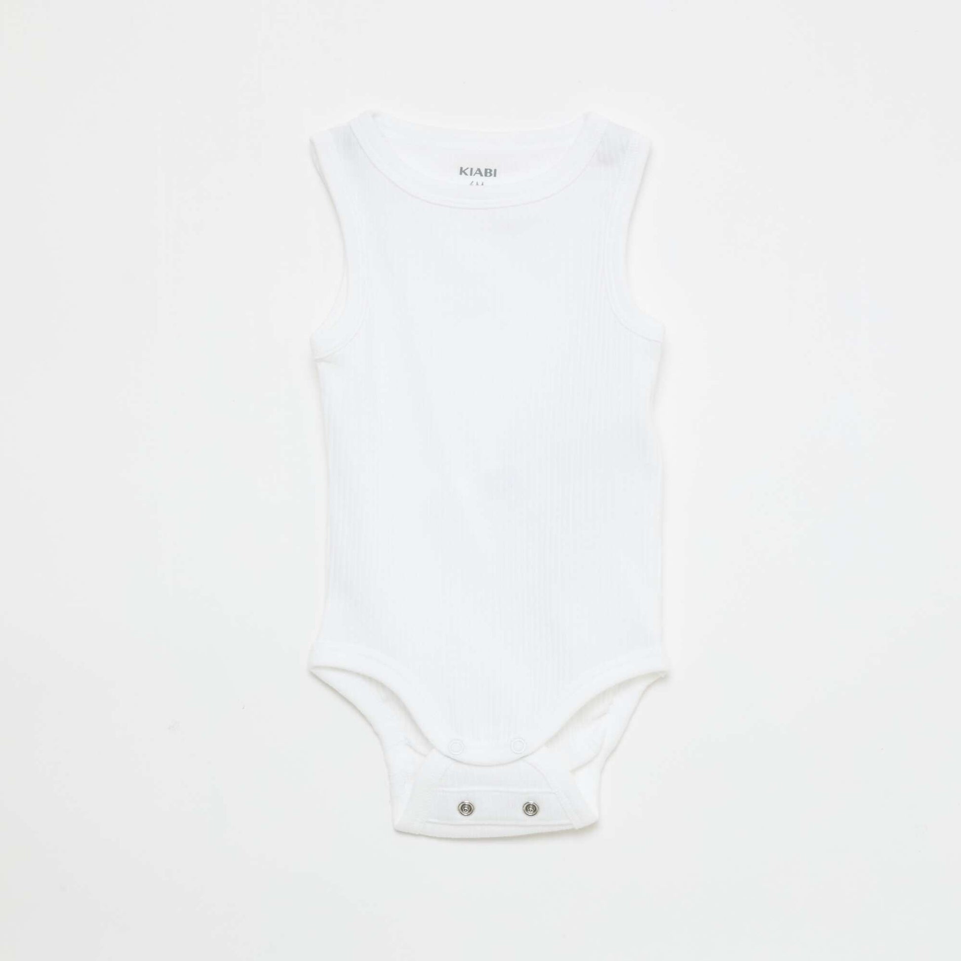 Lot de 3 bodies évolutifs à bretelles unis BLANC