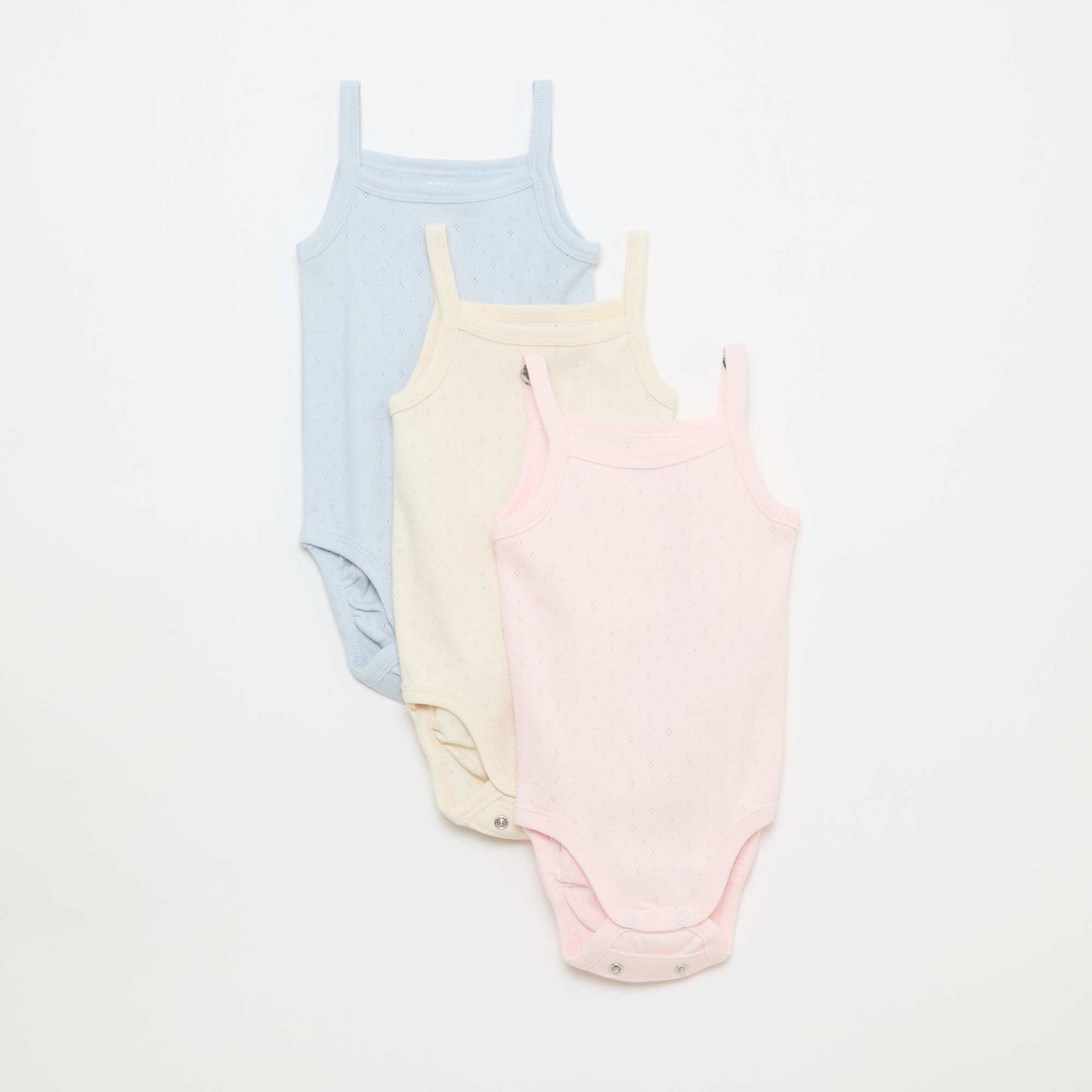 Bodies évolutifs à brettelles - lot de 3 ROSE