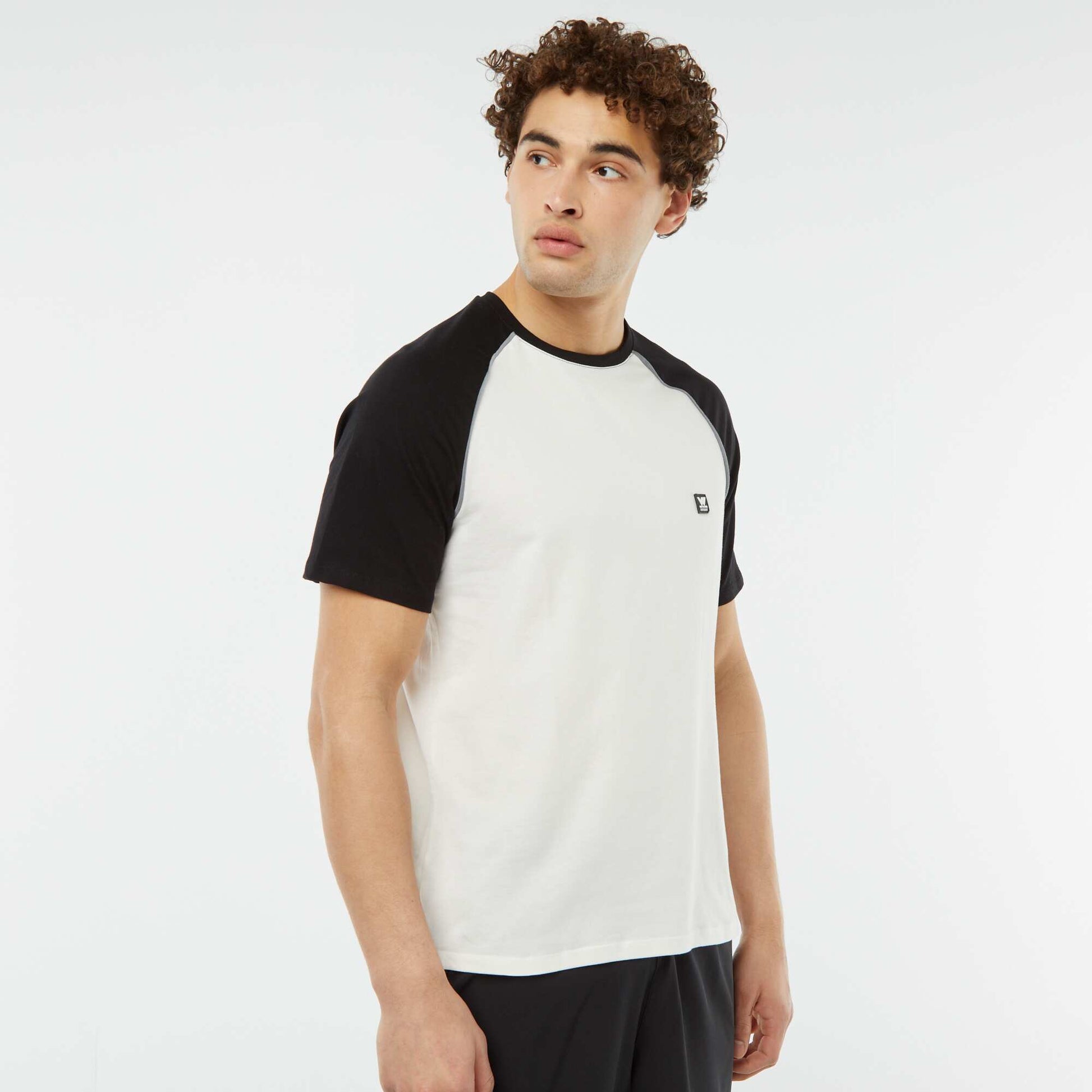 T-shirt à manches courtes raglan BLANC