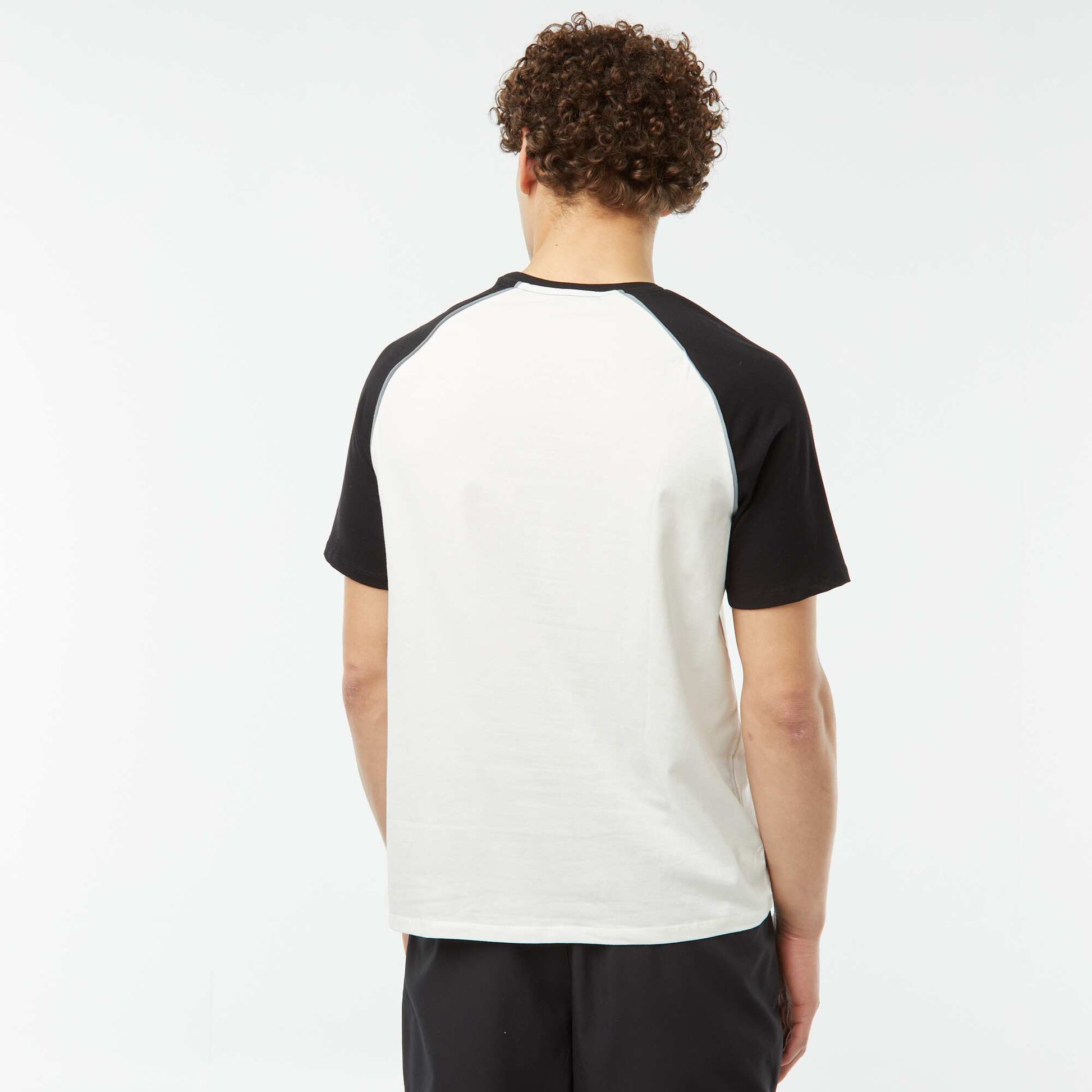 T-shirt à manches courtes raglan BLANC