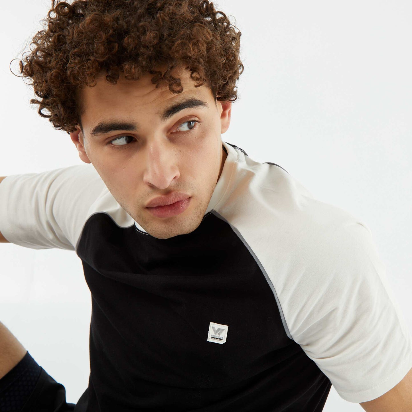 T-shirt à manches courtes raglan NOIR